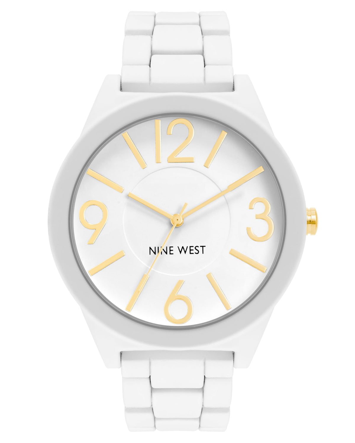 Nine West Women s Metal Bracelet Watch with Rubberized - Nine West Official Imagery - 2