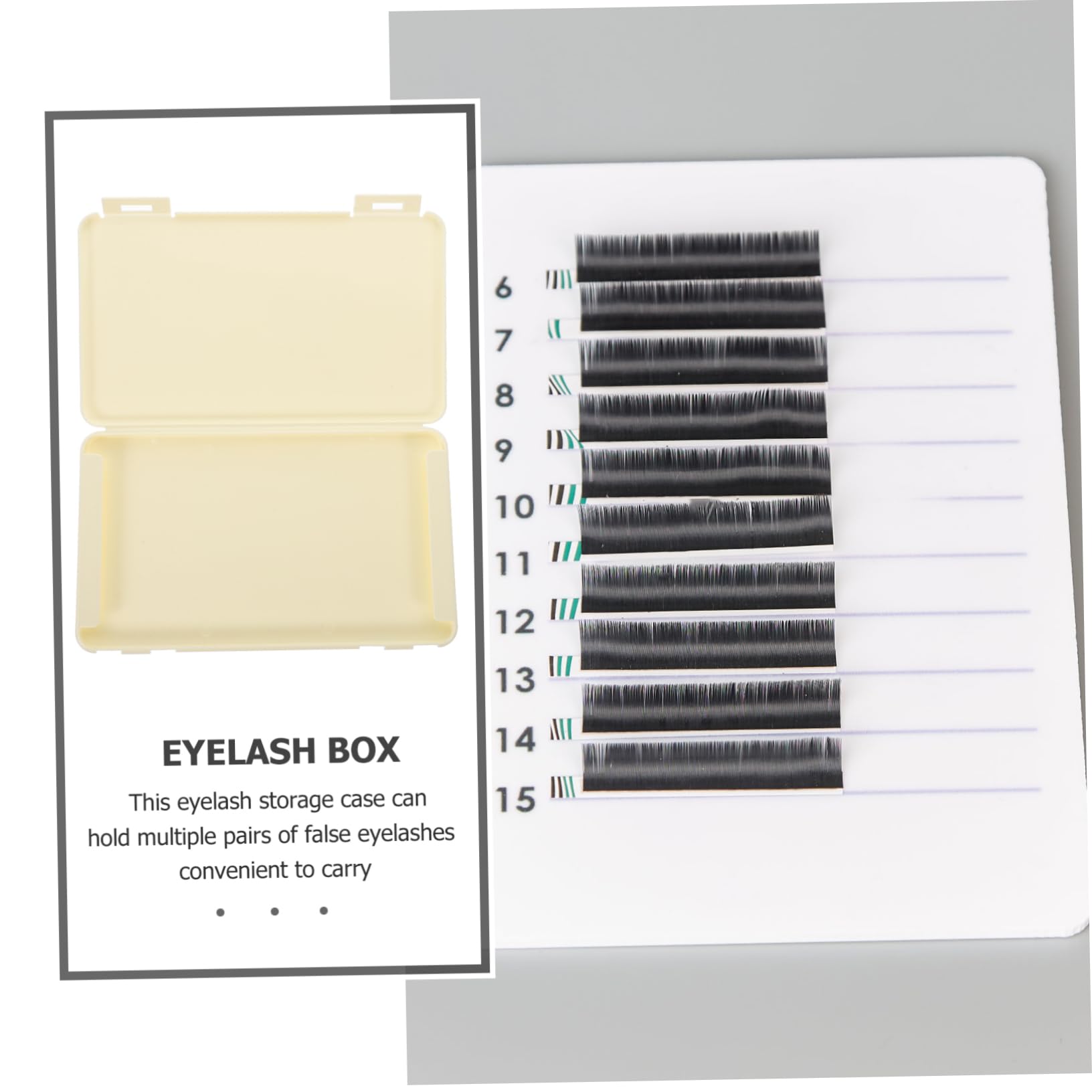 BESTYASH 2Pcs Capacity Eyelash Storage Case Elegant Portable Fake Eyelash Organizer for Travel Easy to Open Lightweight Design Space Saving Eyelash Box Durable Material