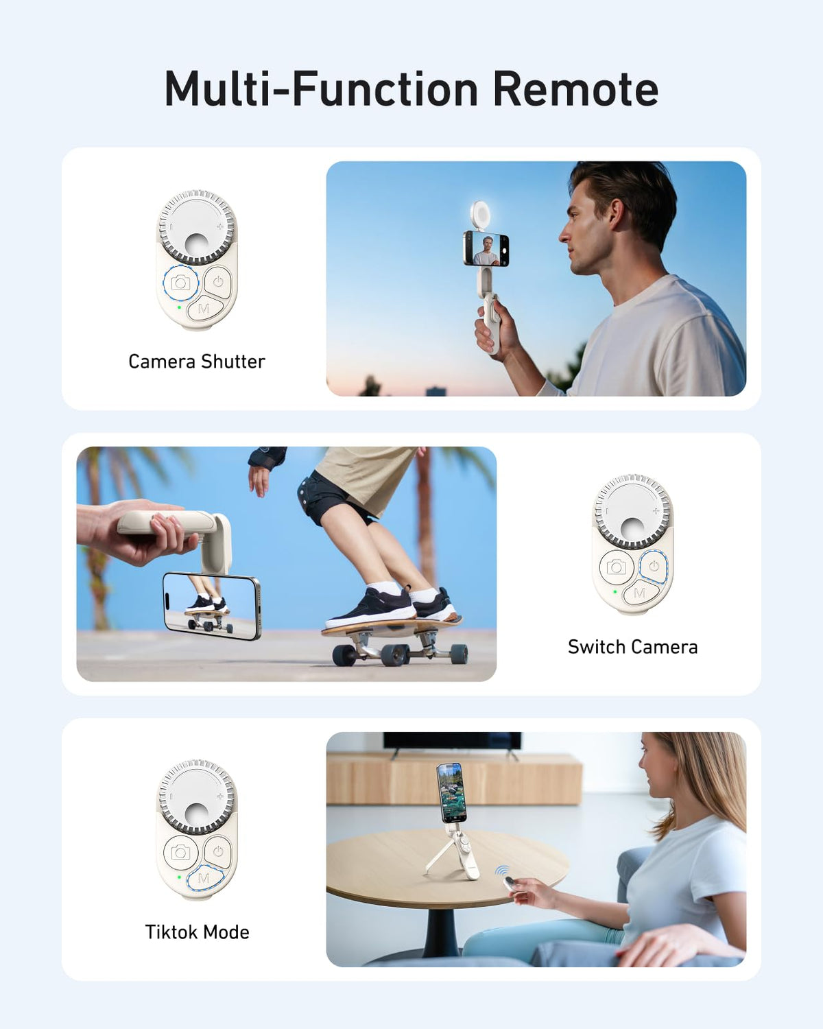 TELESIN Magnetic Mini Selfie Stick Phone Tripod for iPhone - TELESIN Official Imagery - 6