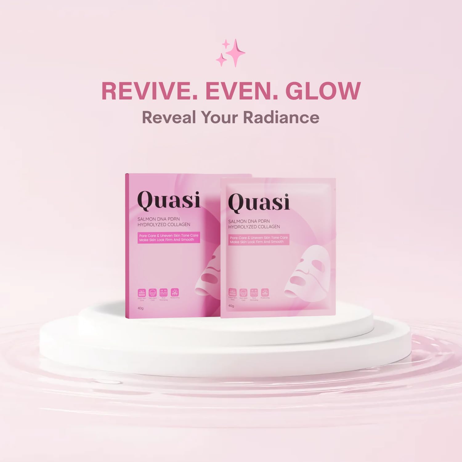 Salmon PDRN Collagen Mask – Korean Skin care Gel Face Mask for - Quasi