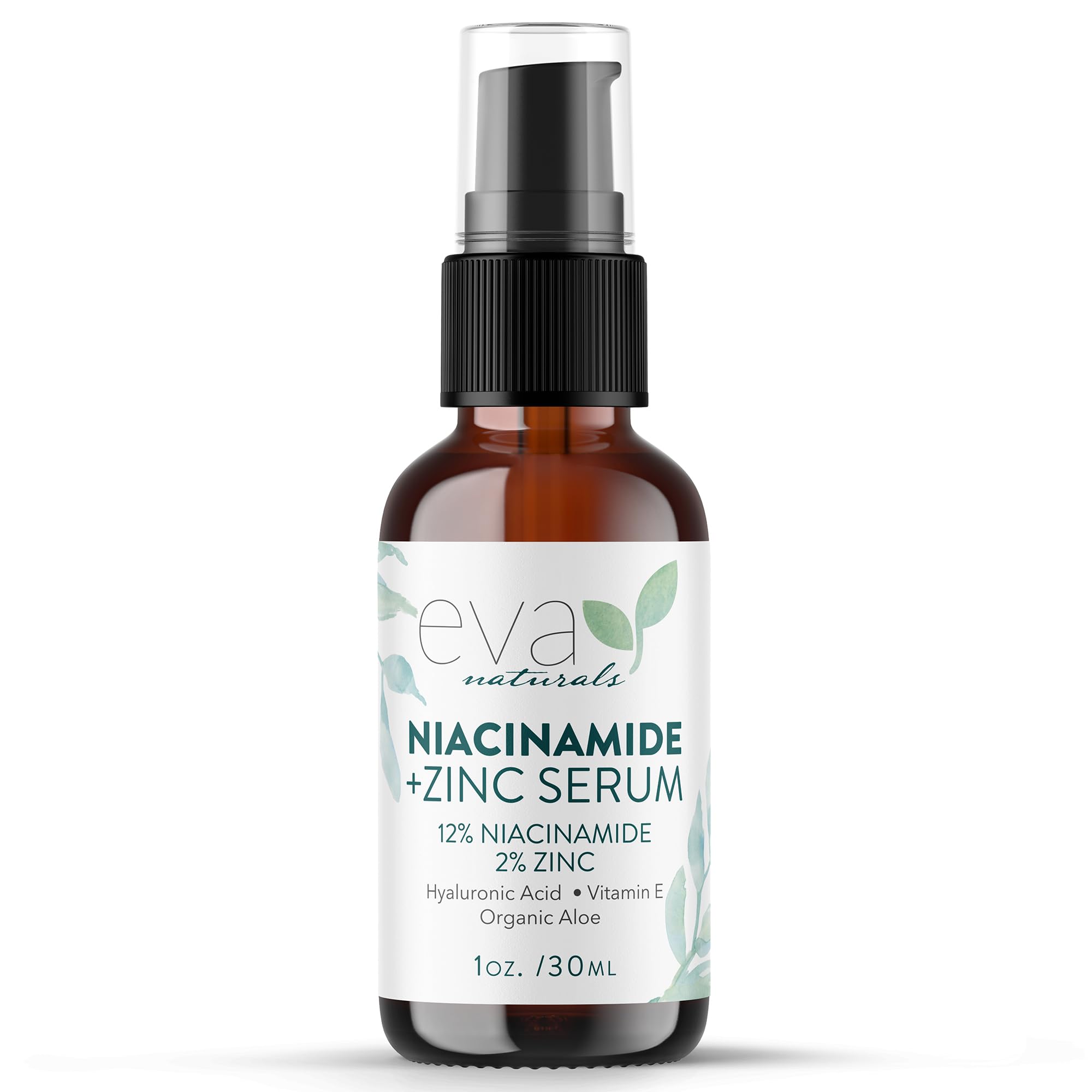 Eva Naturals Niacinamide 5% Serum, Hyaluronic Acid, Vitamin E - Eva Naturals