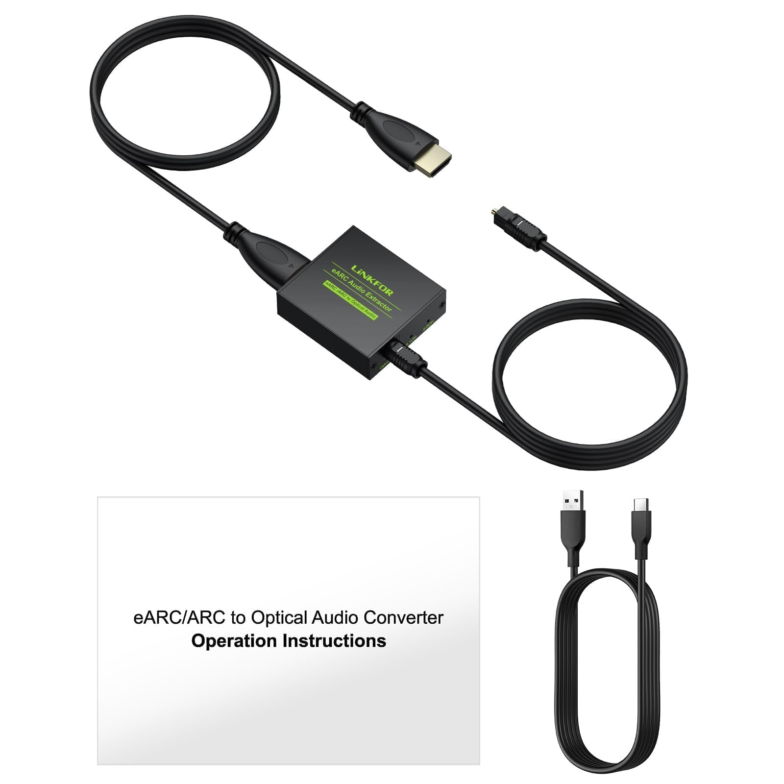 LiNKFOR eARC/ARC Audio Extractor, HDMI eARC to Optical Converter by LiNKFOR - Angle View 8