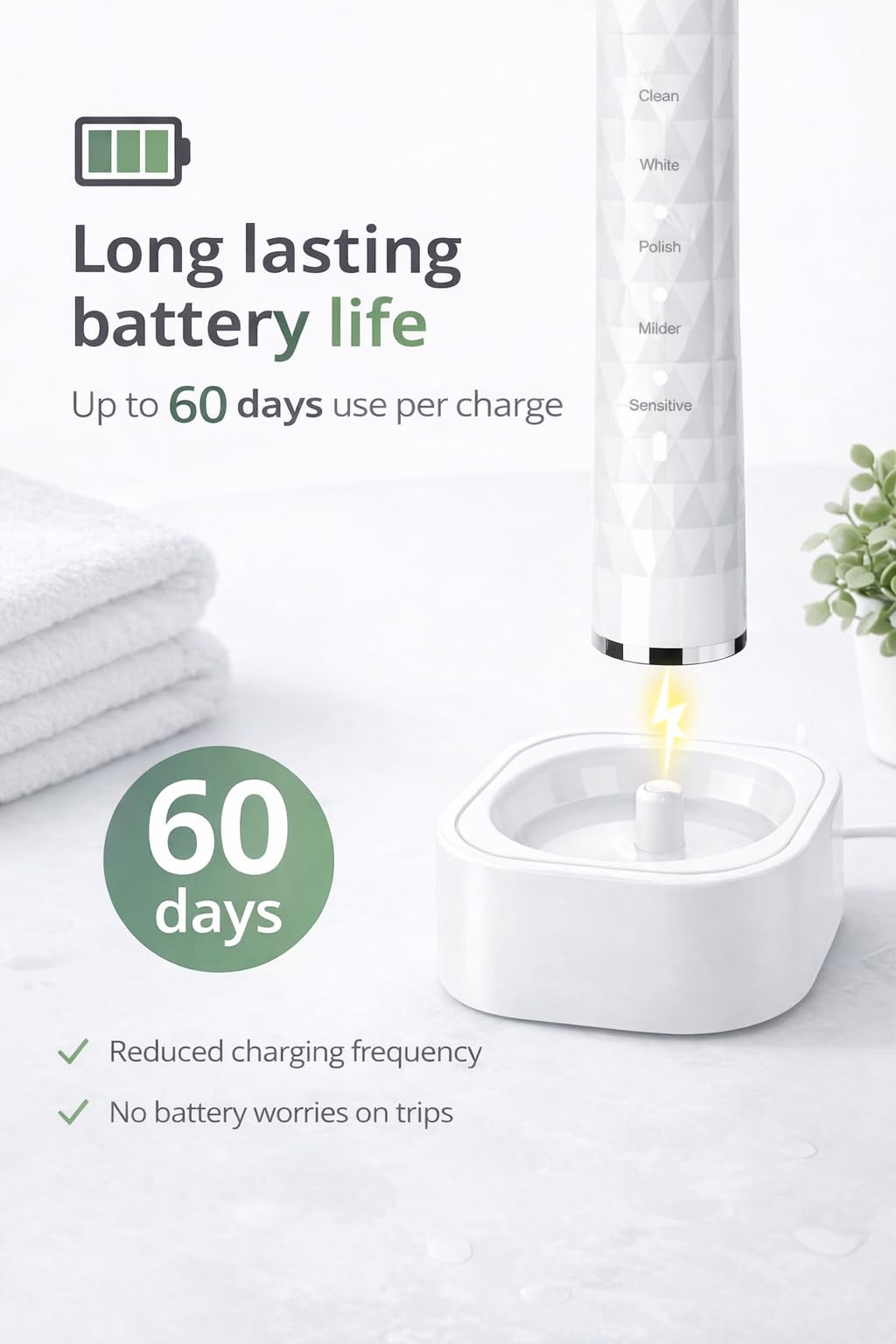 Sonic Electric Toothbrush for Adults 38 000 VPM 5 Brushing - Denti lumen Official Imagery - 6