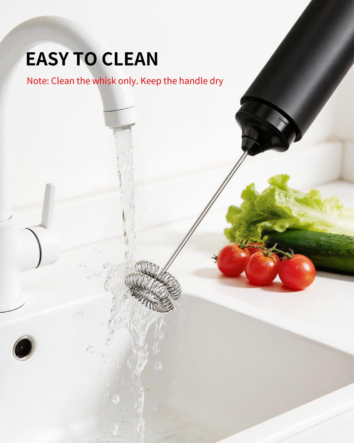 CIRCLE JOY Rechargeable Milk Frother Handheld, Dual Coil Whisk He - CIRCLE JOY Official Product View 5
