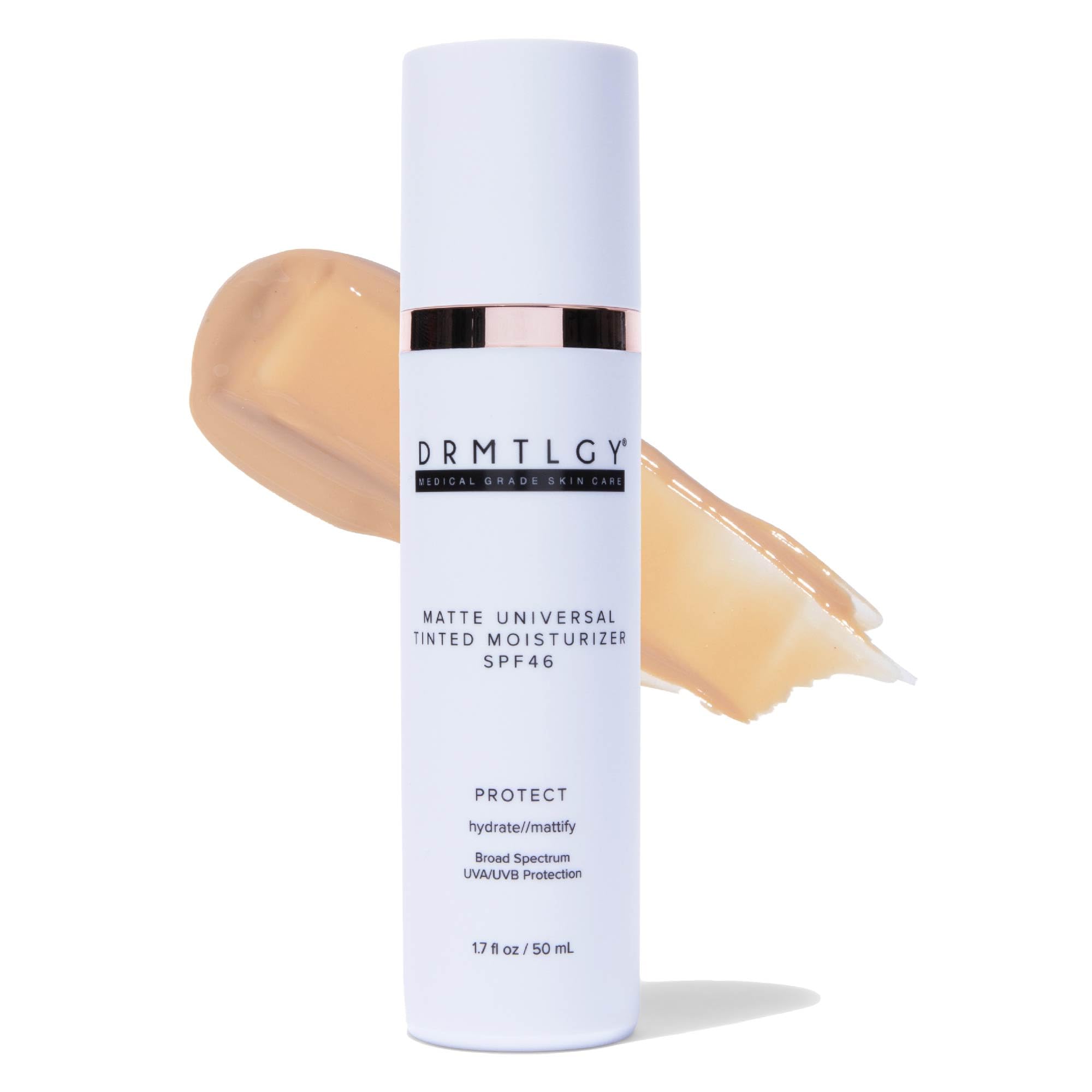DRMTLGY Matte Universal Tinted Moisturizer SPF 46 | Matte Tinted - Product Imagery