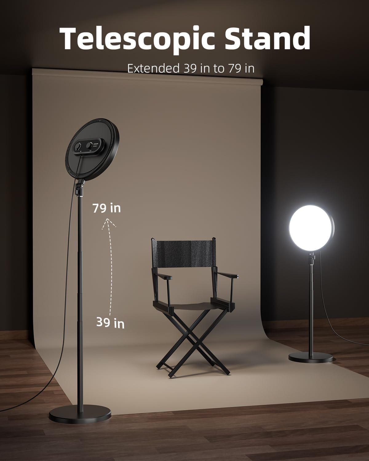 Large Ring Light with 79 Stand 6500K Professional Full - Weilisi Official Imagery - 4
