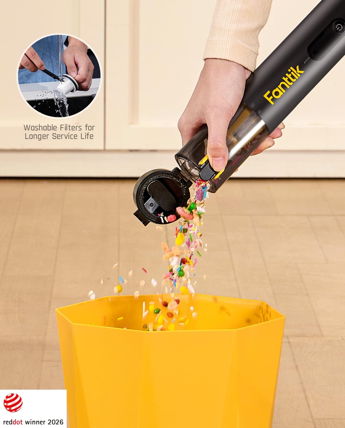 Fanttik Slim V10 APEX Cordless Car Vacuum, 4-in-1 Portable Mini H - Fanttik Official Product View 8