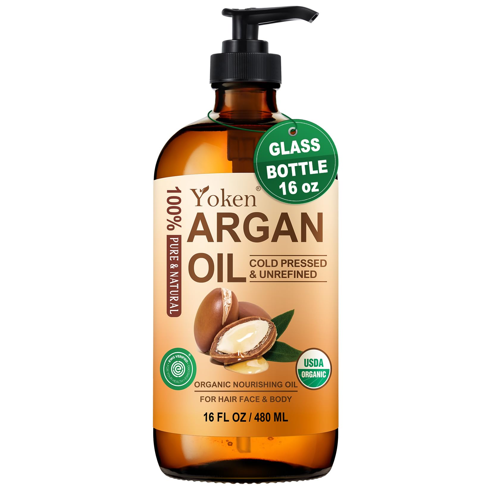 Yoken USDA Argan Oil , Cold Pressed Oil with Dropper for Hair Scalp Face - Yoken Official Product View 8