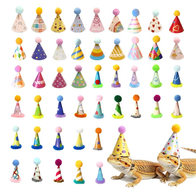 50 Pcs Mini Birthday Hats Small Party Hats for Stuffed - Premium Selection Official Imagery - 1