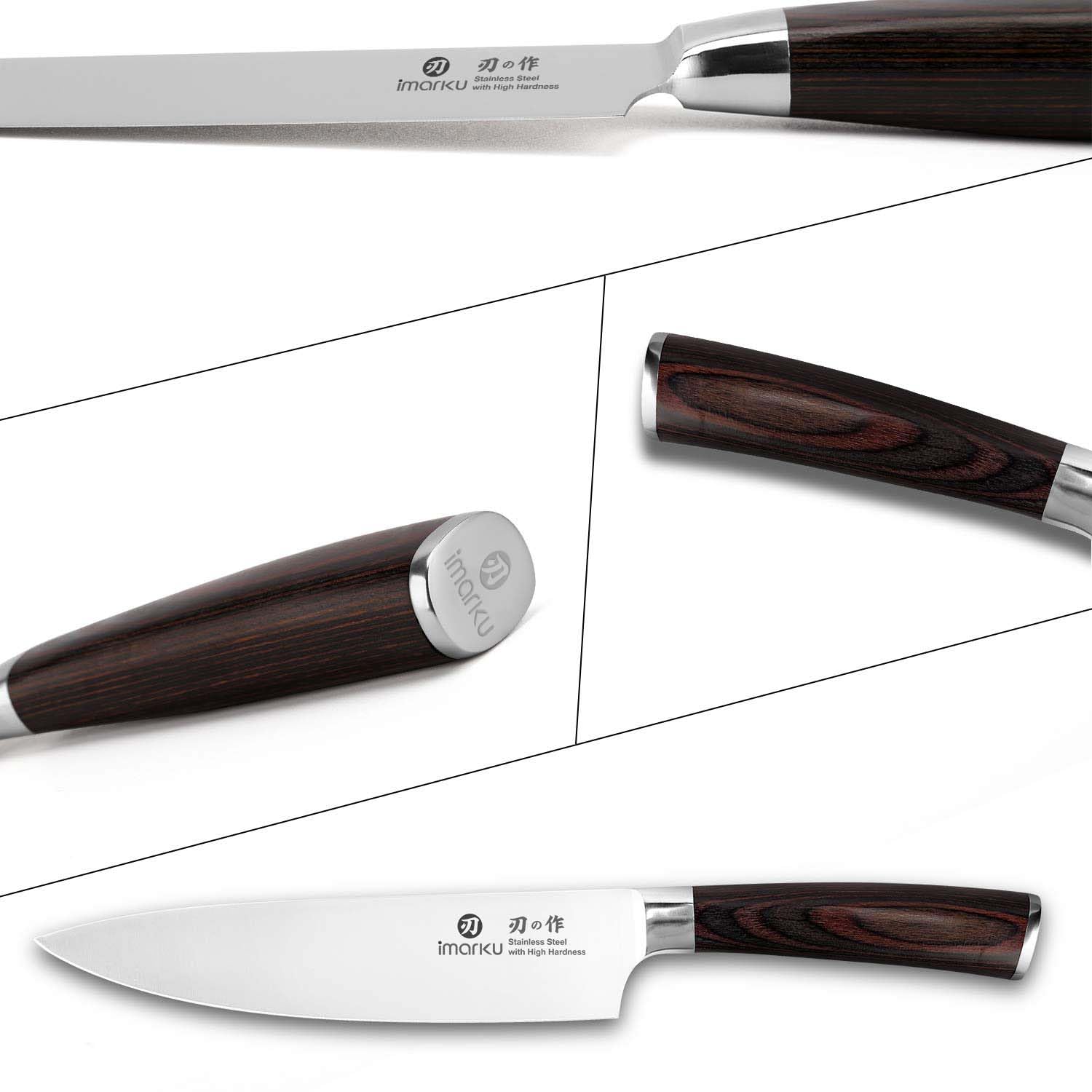 imarku Japanese Chef Knife-Sharp Kitchen Knife 8 Inch, Gift for M by imarku - Angle View 7