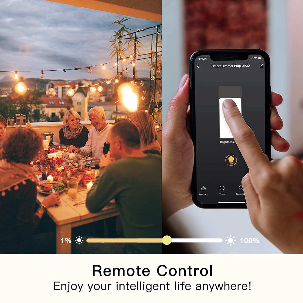 Alexa Smart Dimmer Plug Treatlife Plug in Lamp Dimmer Switch - TREATLIFE Official Imagery - 6