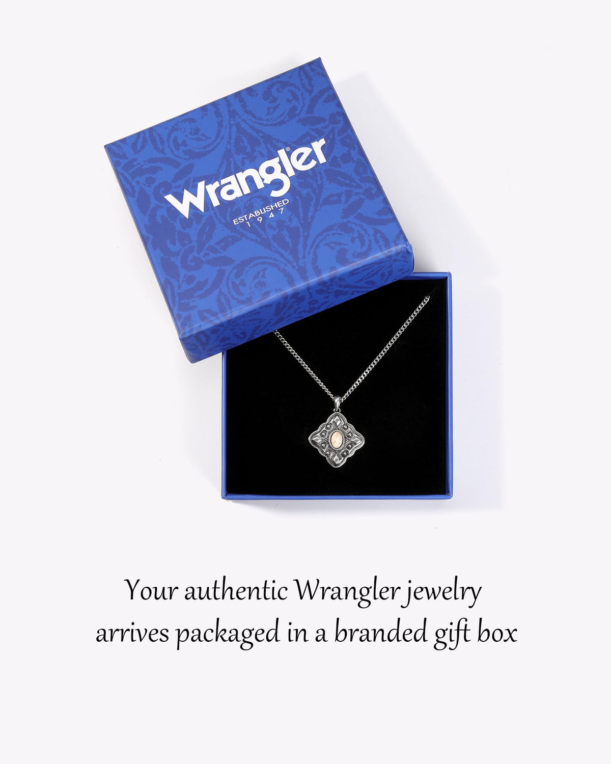 Wrangler Square Turquoise Necklace Turquoise Jewelry for - Montana West Official Imagery - 3
