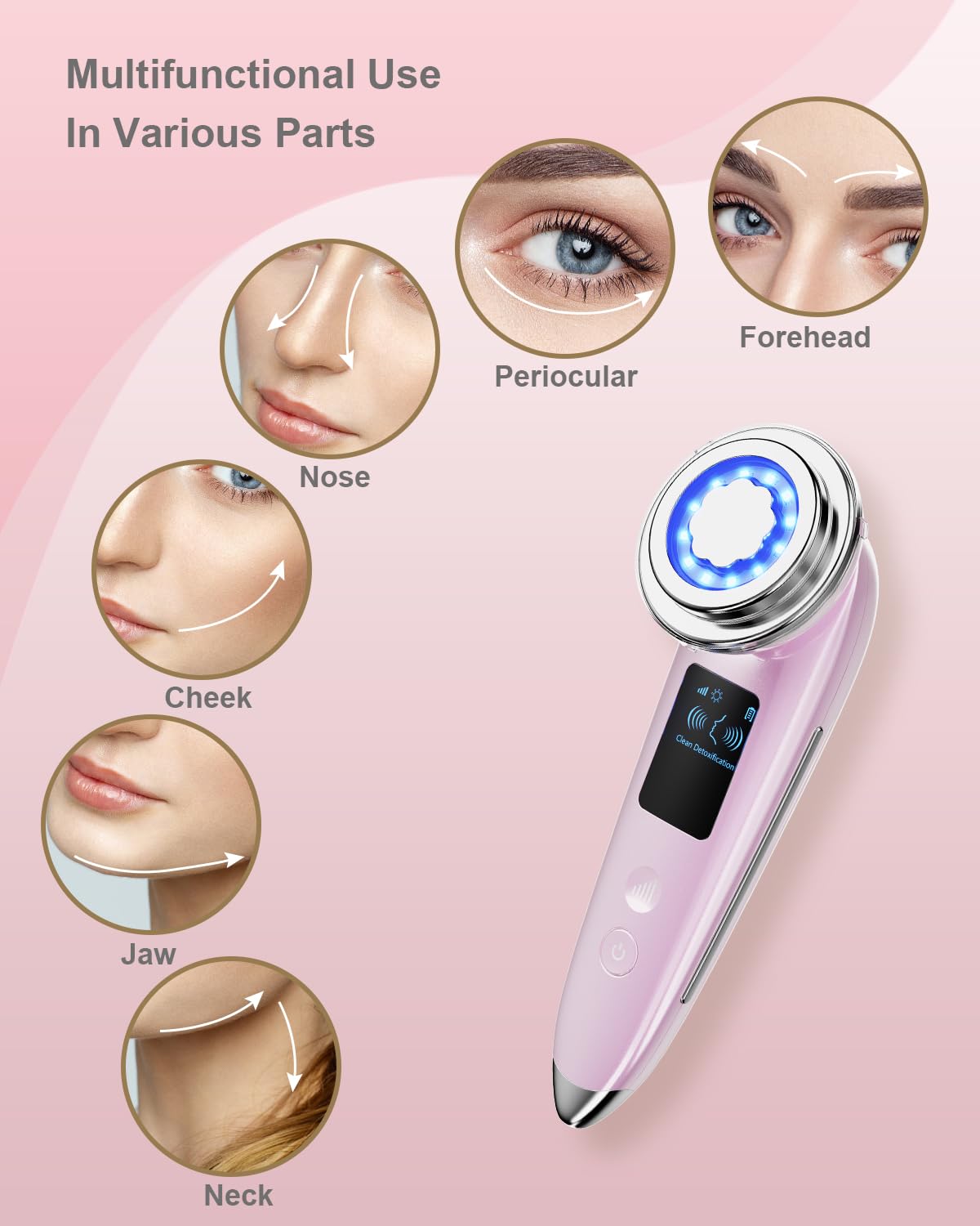 Face Massager Electric Face Lifting 4 in 1 Facial Massager - VOFEL Official Imagery - 8