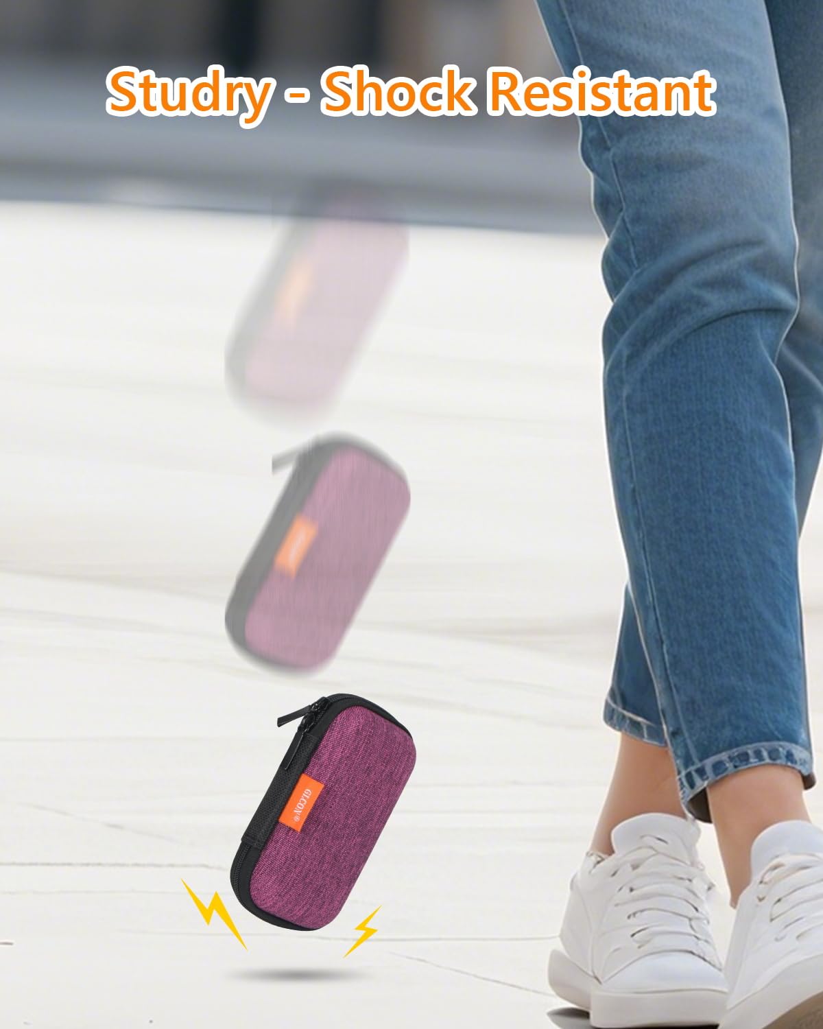 GLCON Mini Hard Earbud Case, Grape-Purple Cute Pouch for Samsung JBL Sony - GLCON Official Product View 6