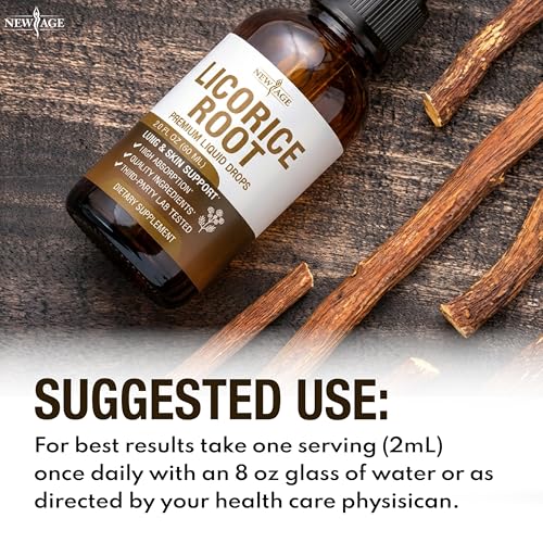 NEW AGE Licorice Root Tincture - Digestive, Lung & Skin Support - Product Imagery