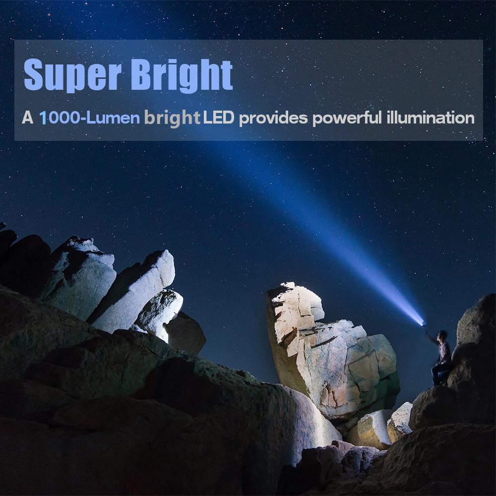 YIERBLUE Rechargeable Spotlight Super Bright 2000 000 High - YIERBLUE Official Imagery - 3