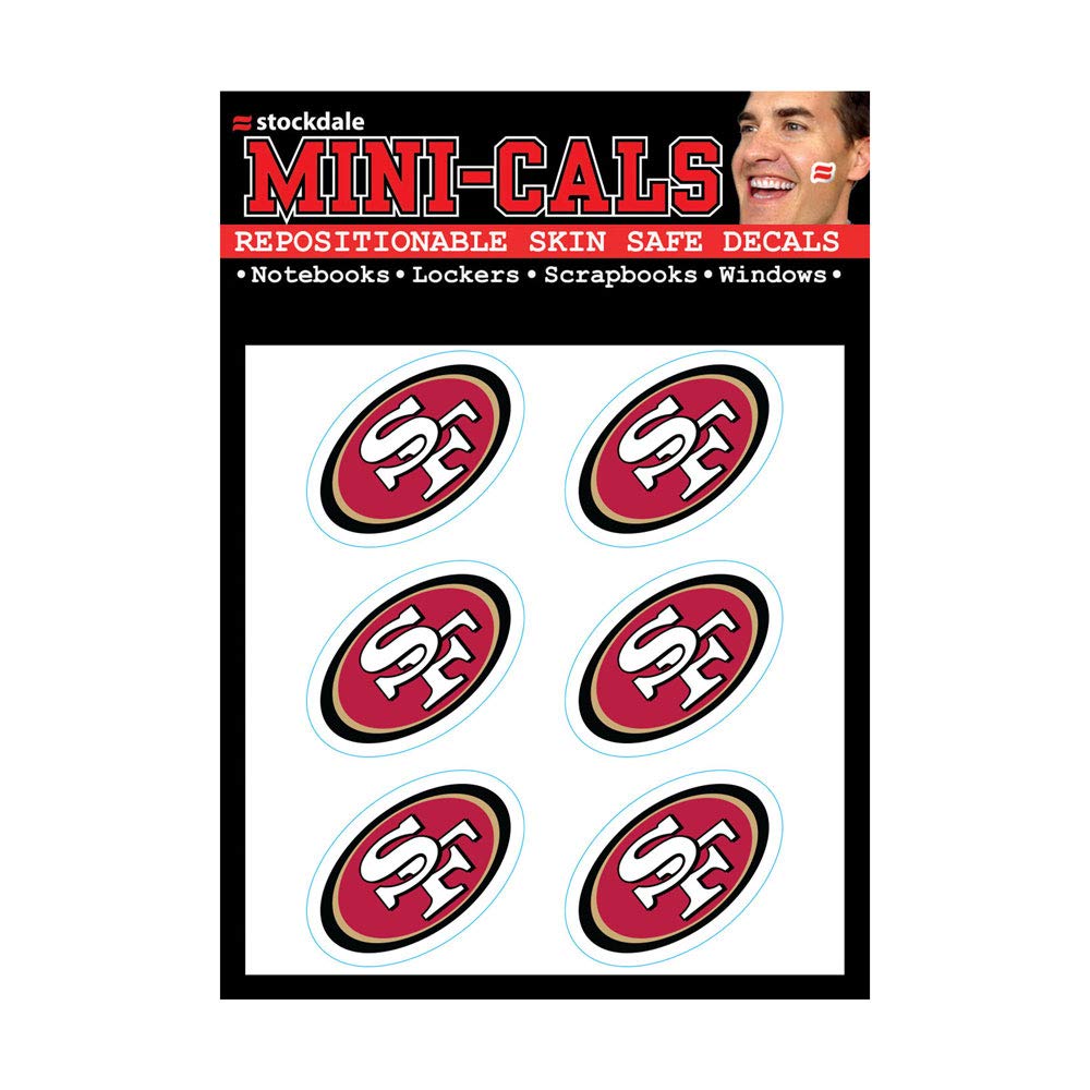 NFL San Francisco 49ers Face Tattoos, Team Colors, One Size - Product Imagery