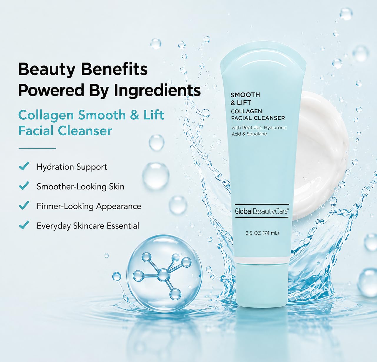 Global Beauty Care Smooth &amp; Lift Collagen Facial Cleanser - Global Beauty Care