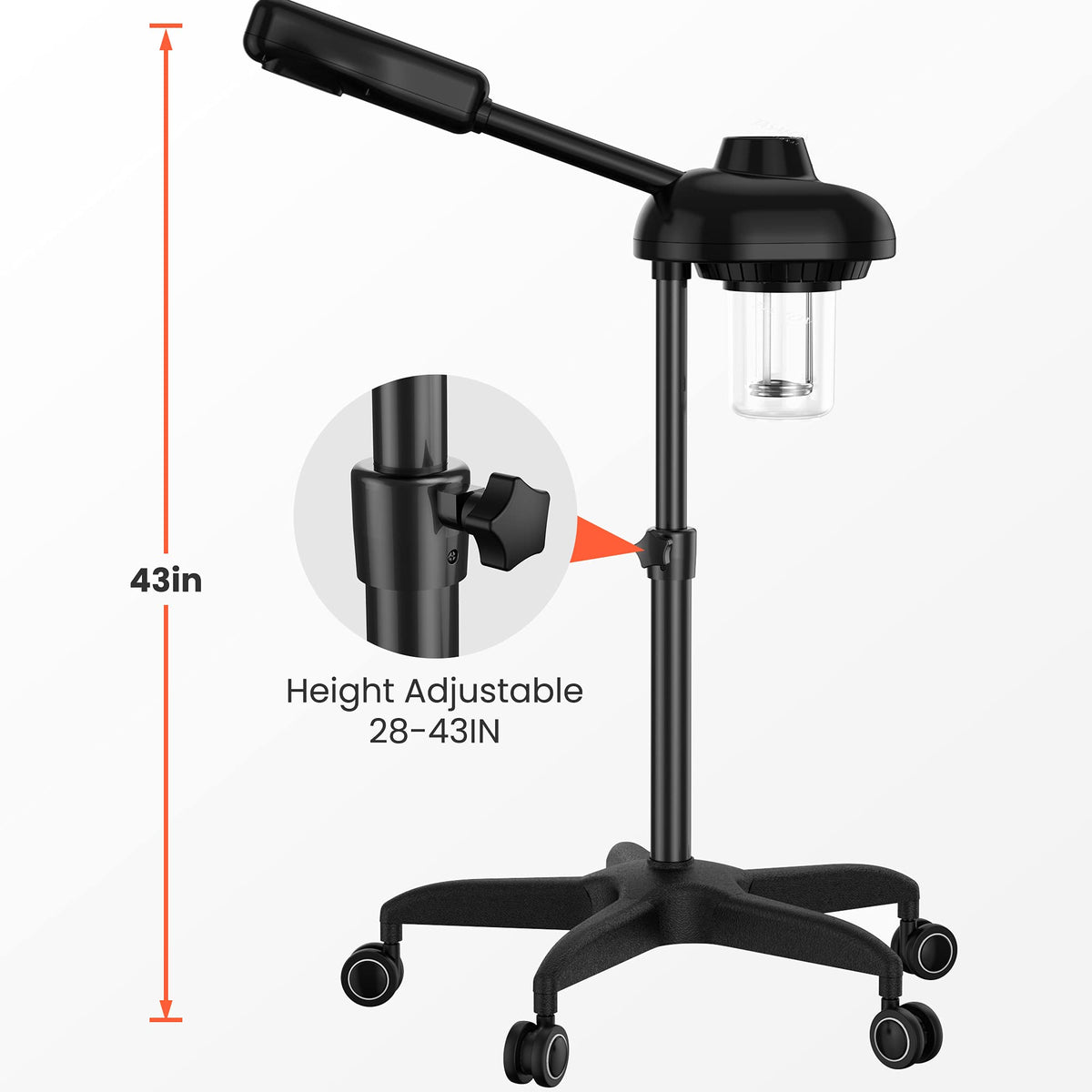TASALON Wheeled Professional Facial Steamer - TASALON Official Imagery - 5