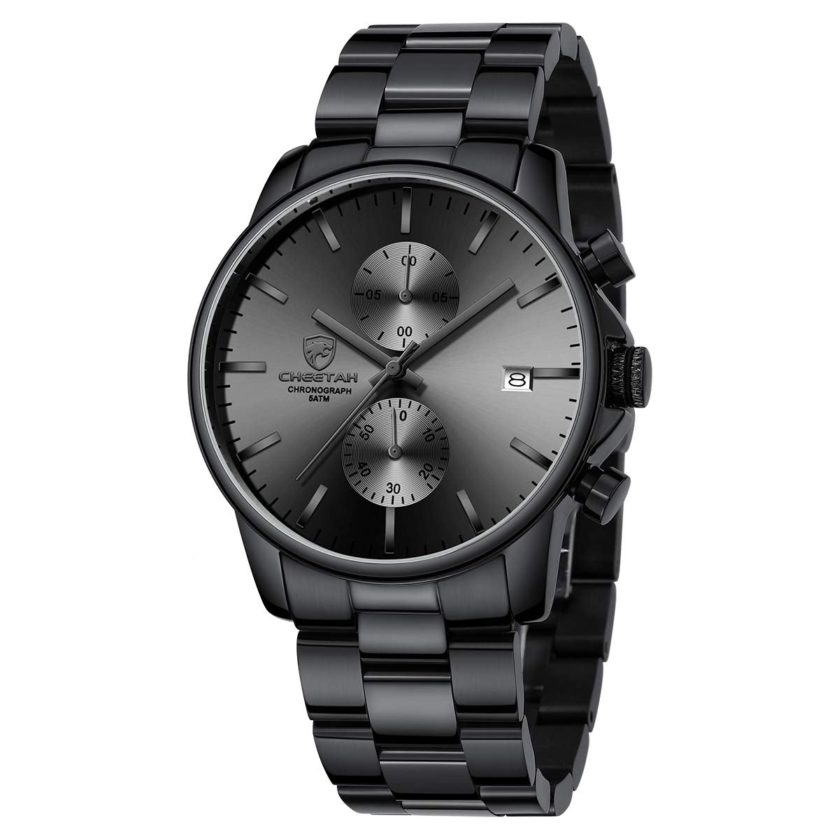 GOLDEN HOUR Men's Chronograph Watch – Black & Grey