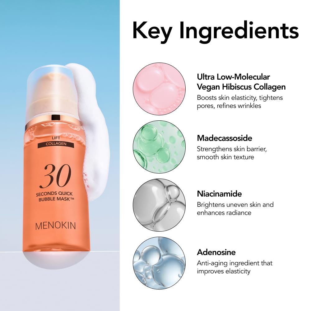 30 Seconds Bubble Mask LIFT, Collagen Firming Face Mask, 2.36 fl - MENOKIN