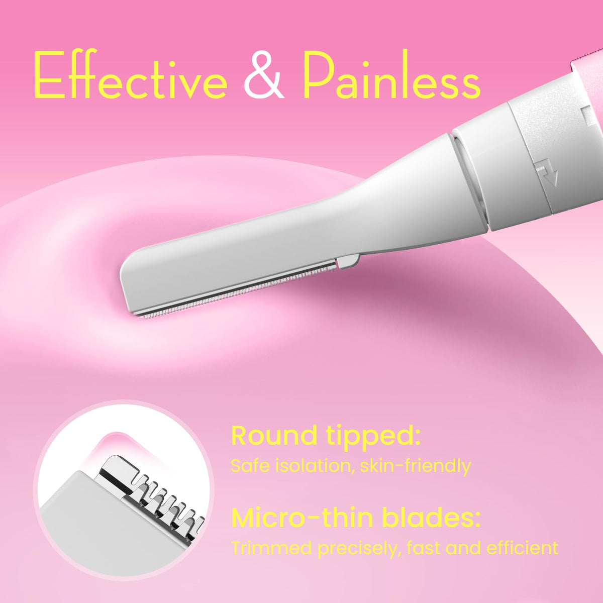 Facial Hair Removal for Women Painless Eyebrow Trimmer with - OLOV slim Official Imagery - 3
