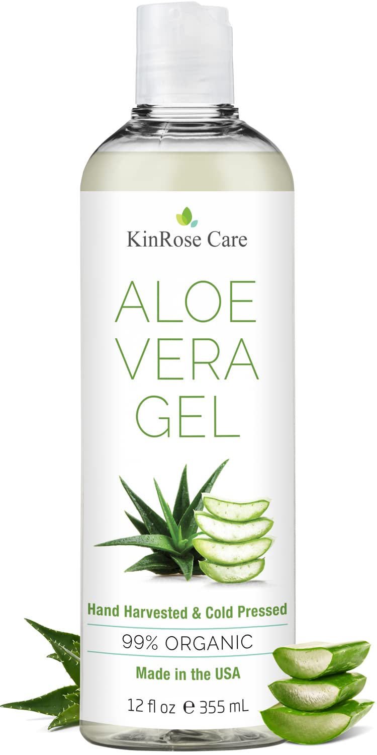 KinRose Care 12oz Pure Aloe Vera Gel – Face, Skin & Hair