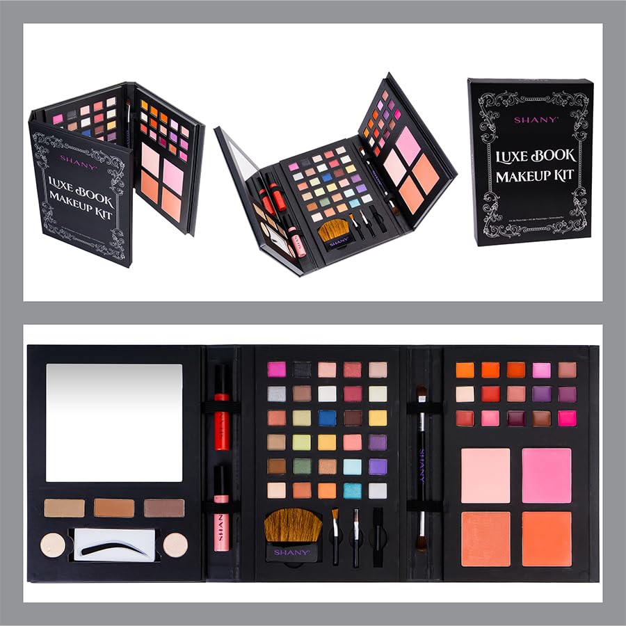 SHANY Luxe Book Makeup Set - All In One Travel Cosmetics Kit - Product Imagery