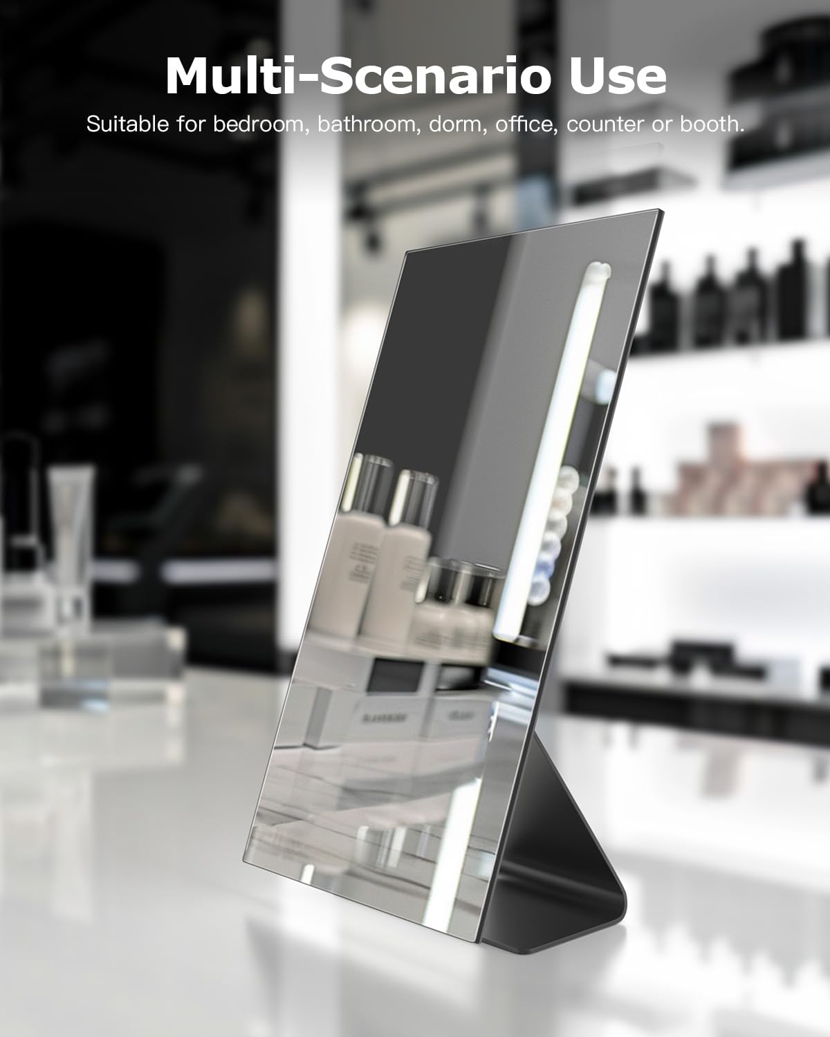 Rectangular Free Standing Frameless Makeup Mirror 12 x 7 - NEZZOE Official Imagery - 8