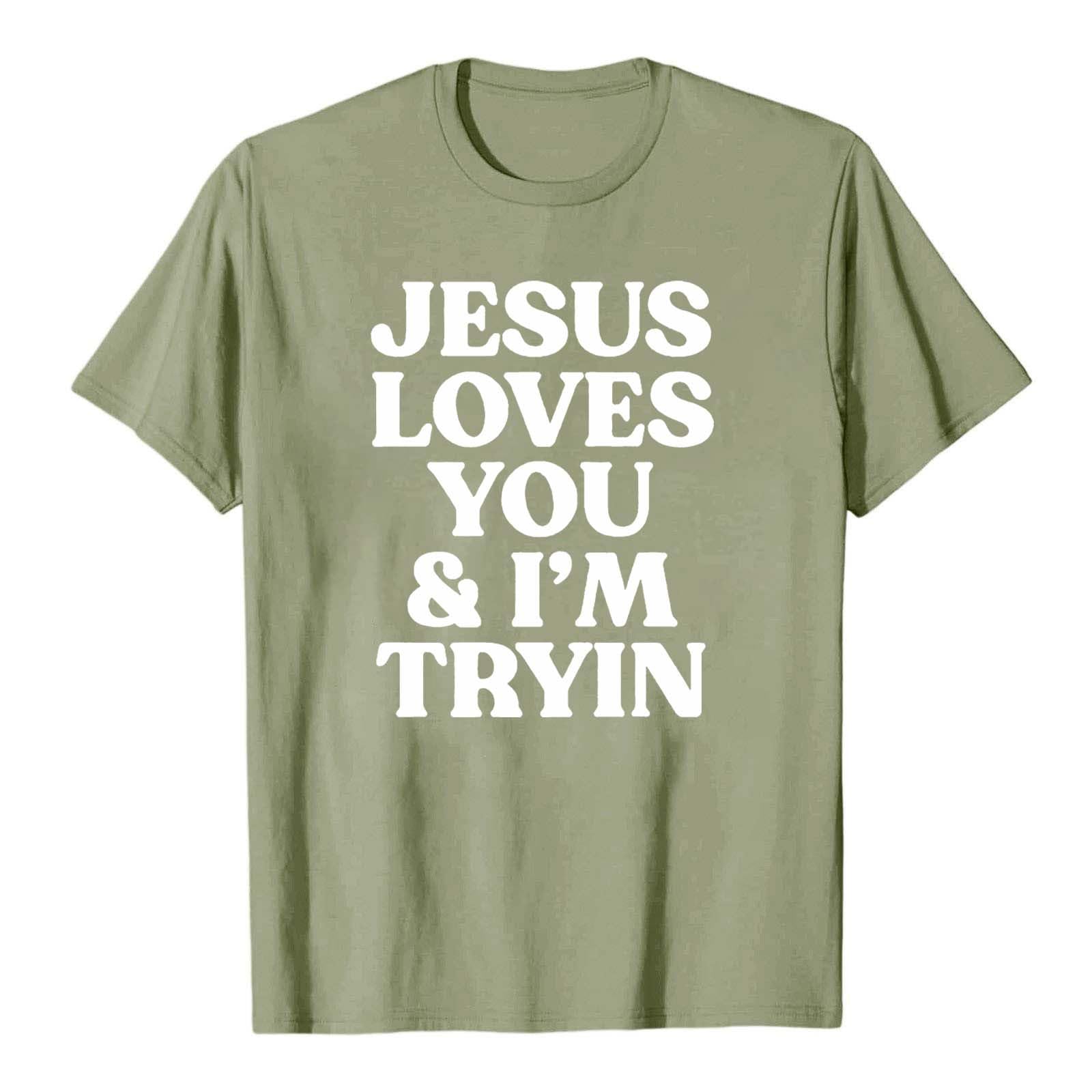 Womens T-Shirt Short Sleeve Cute Print Tees Tops Crew Neck Loose - Generic