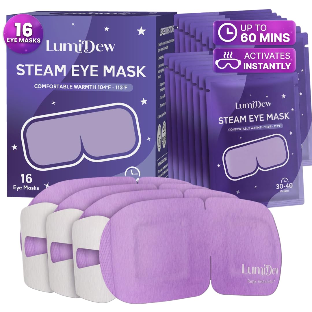 Steam Eye Mask, Self Heating Heated Eye Mask for Sleep, Warm - Product Imagery