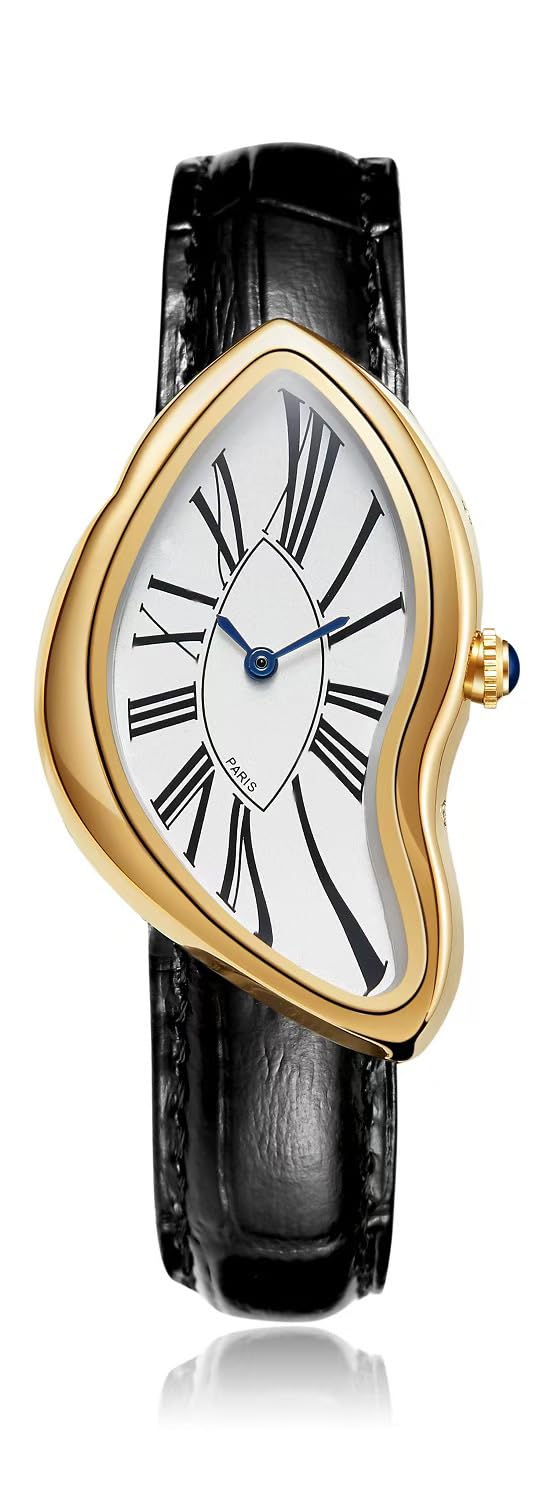 Gosasa Creative Melting Analog Quartz Watch, Leather or Steel - Product Imagery