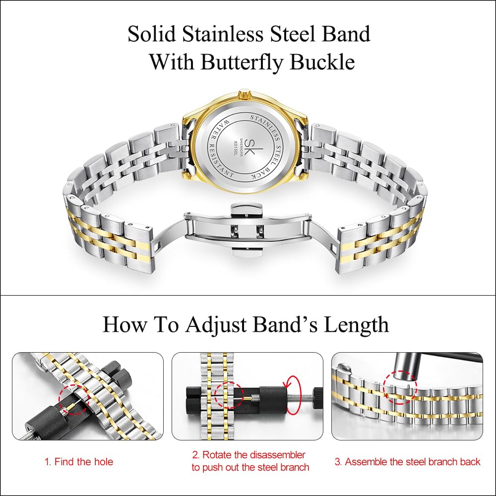 SHENGKE SK Classic Business Women Watches with Stainless - SHENGKE Official Imagery - 5