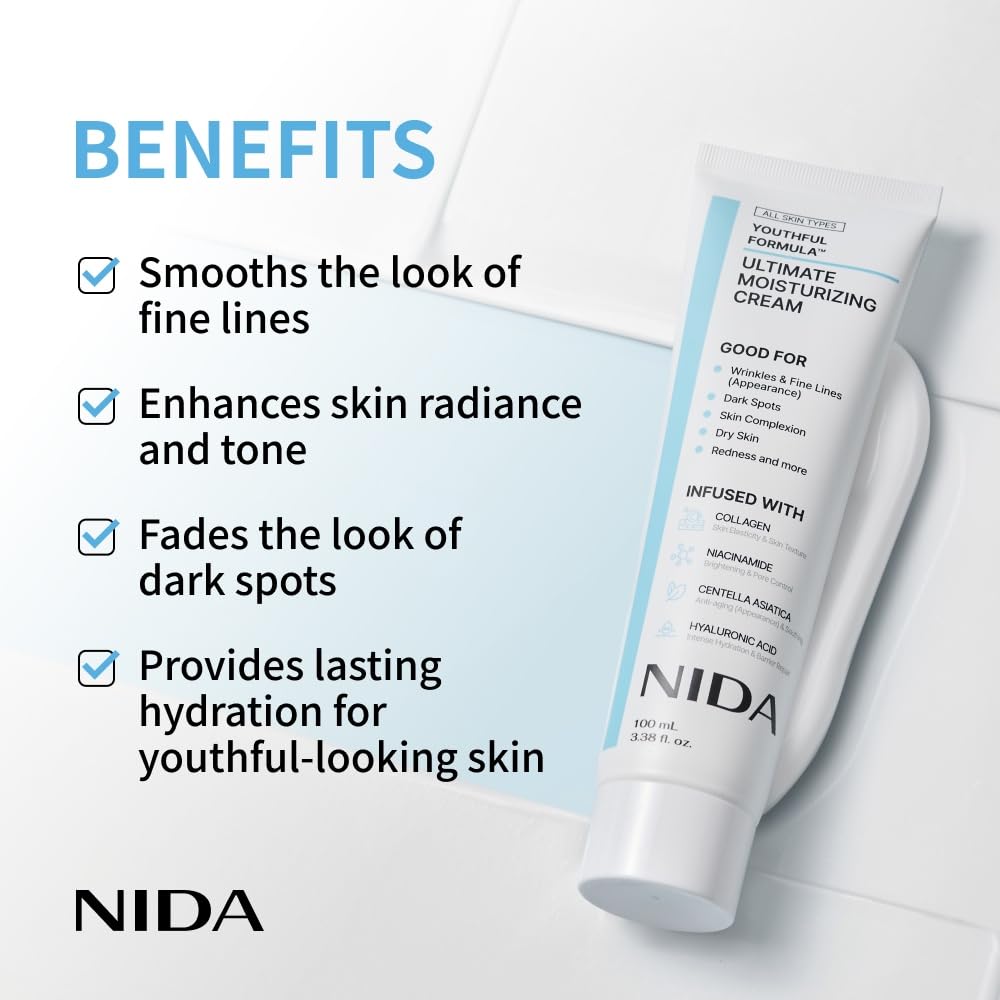 NIDA Youthful Glass Skin Bundle - Moisturizing Cream & Hydrating & Renew - NIDA Official Product View 2
