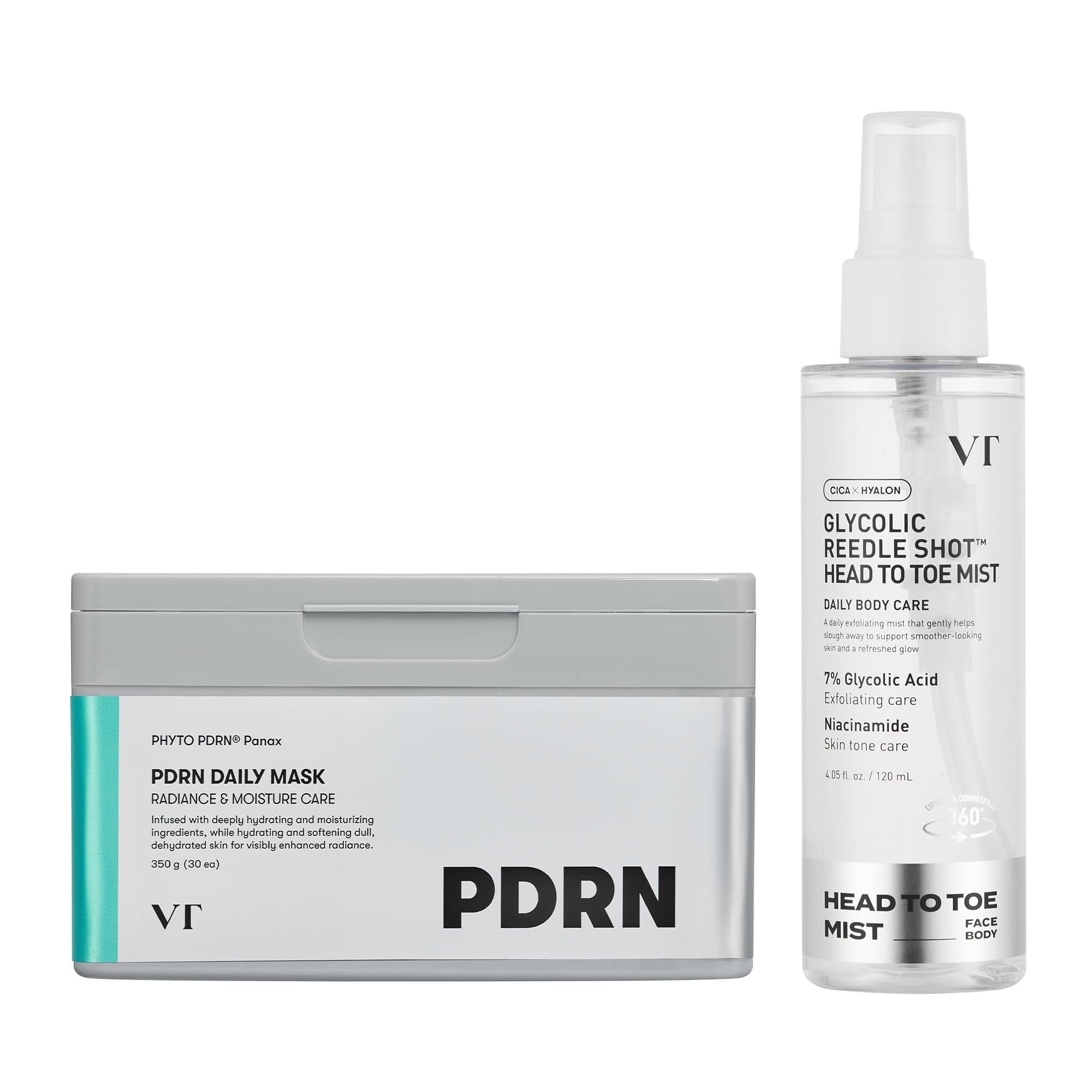 VT COSMETICS Bundle PDRN Daily Mask 30 Sheets &amp; 7% Glycolic - VT COSMETICS