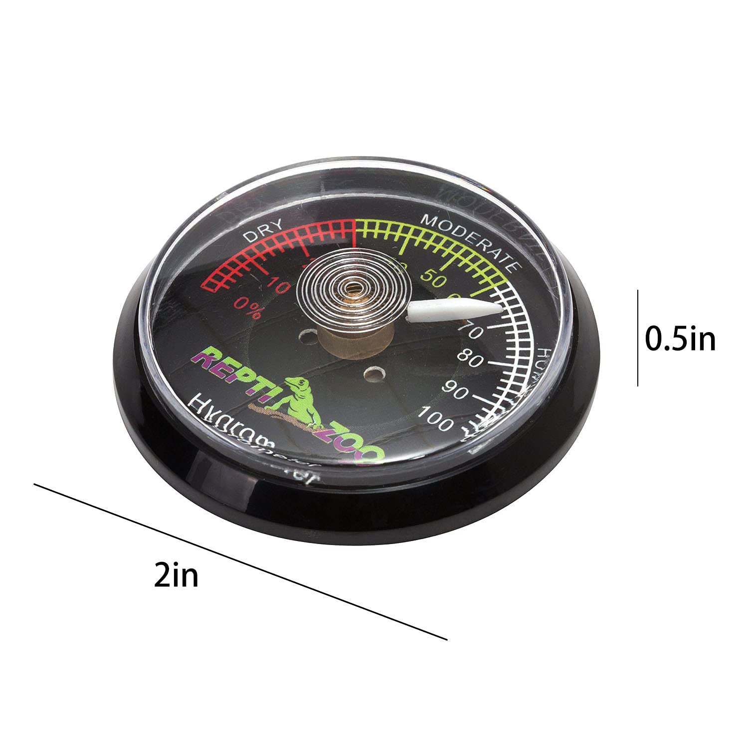 REPTI ZOO reptile terrarium hygrometer with dial gauge for monitoring humidity levels in pet reptile enclosures