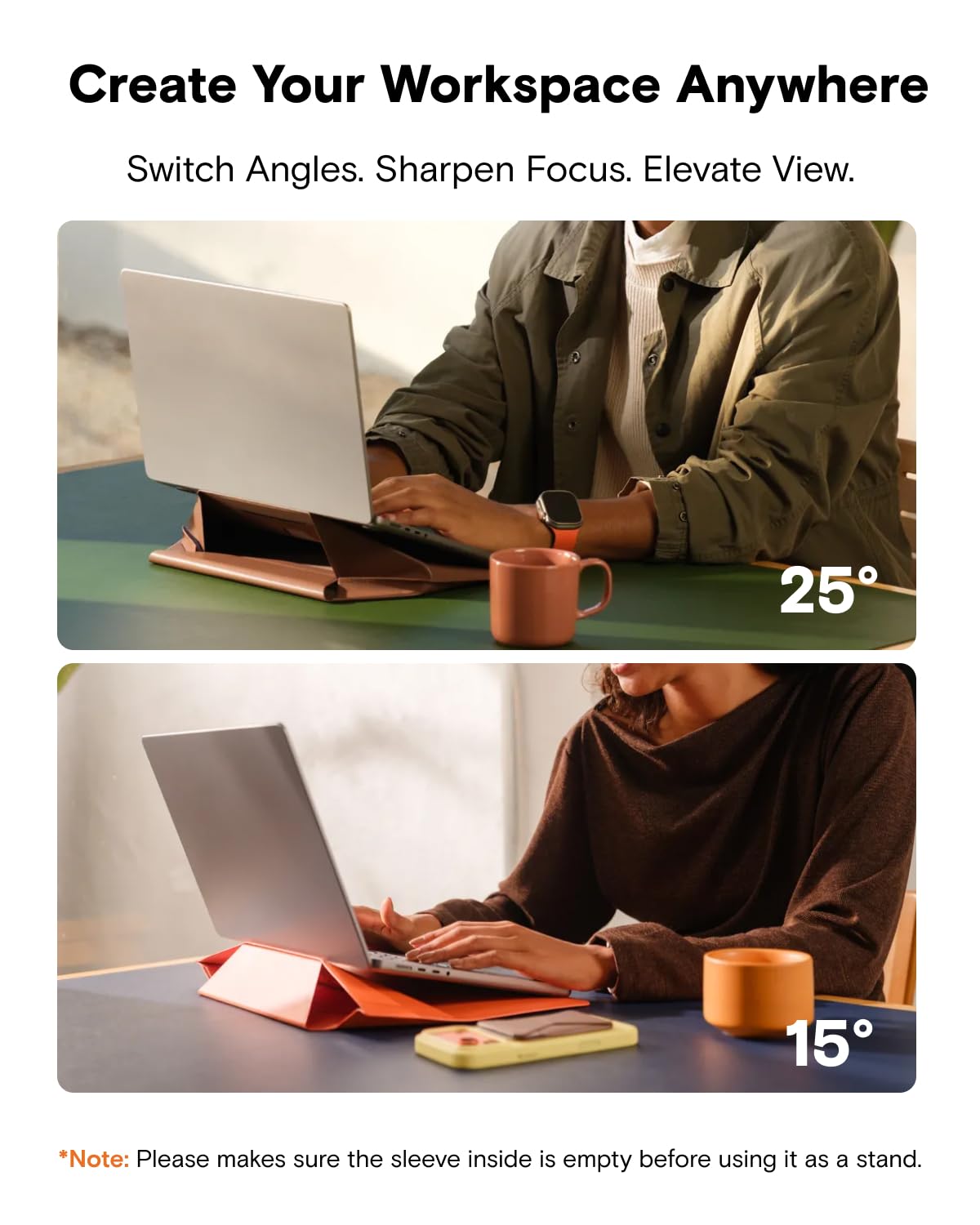 MOFT Laptop Carry Sleeve with Stand &Smart Storage for 14" Laptop for Work