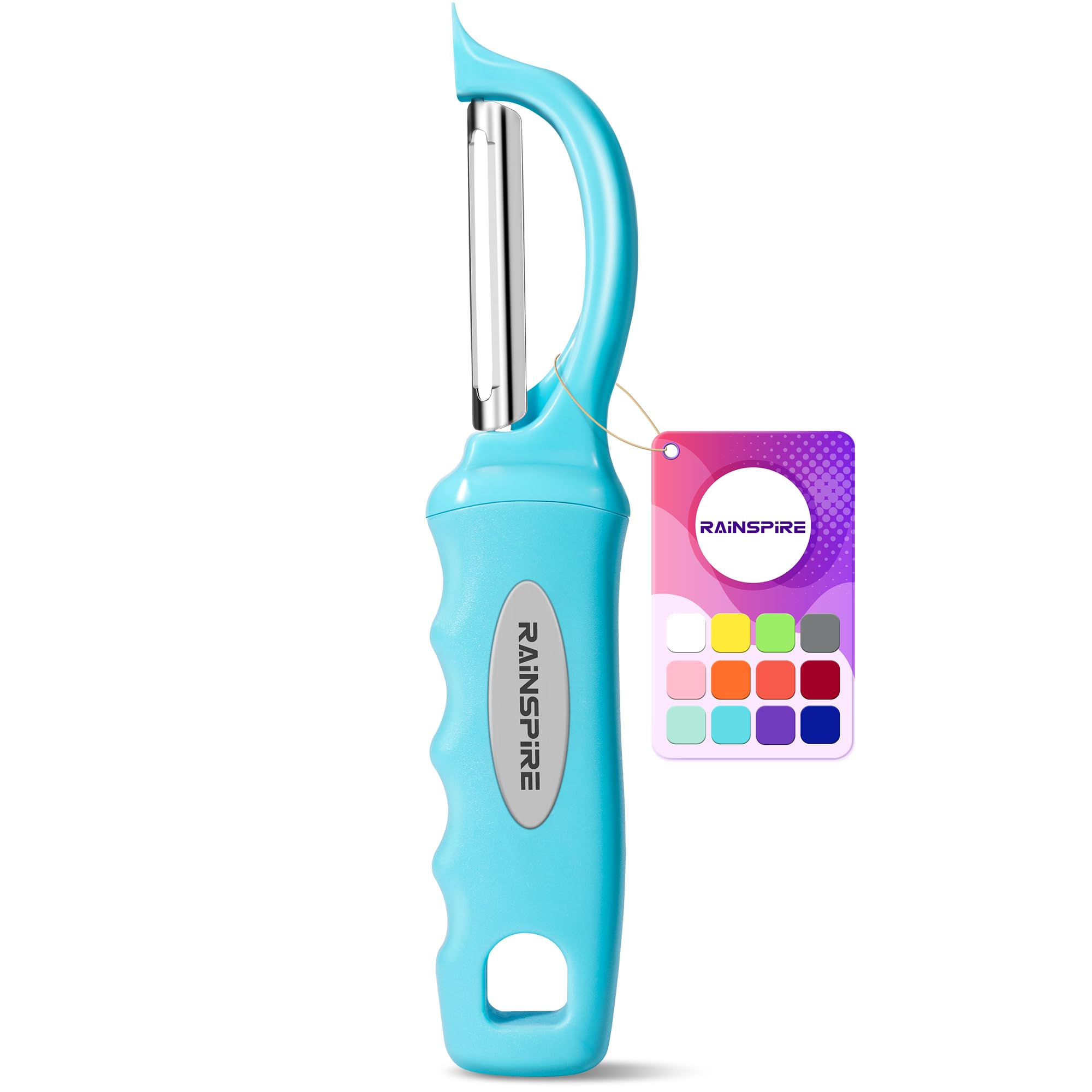 Rainspire Swivel Vegetable Peeler Soft Comfort Handle Sturdy Long by Rainspire - Angle View 10