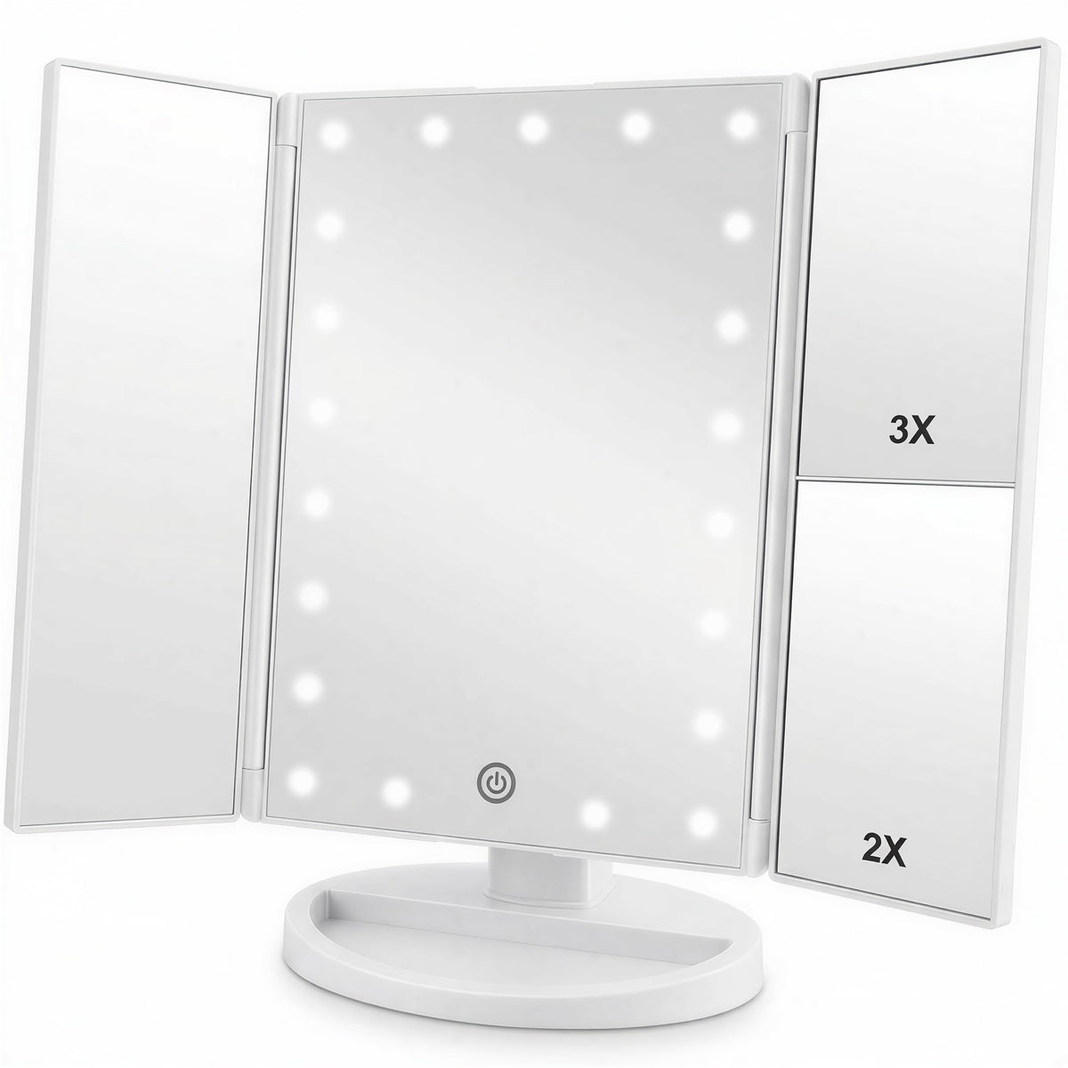 Infitrans Trifold Makeup Mirror Vanity Mirror with Lights 1X - Infitrans Official Imagery - 2