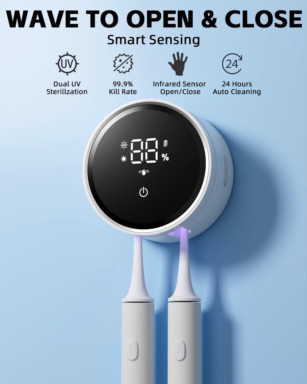 UV Toothbrush Sanitizer and Holder, WONICO Smart Tooth Brush Hold - WONICO Official Product View 3