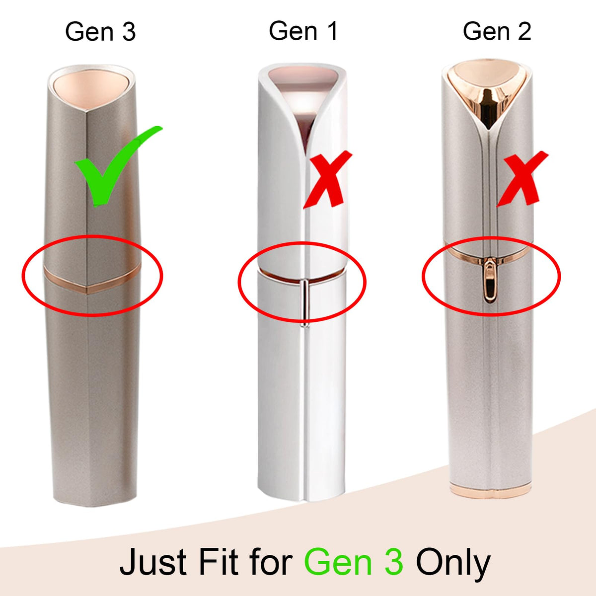 Gen 3 Replacement Heads Compatible with Flawless Facial - innobeaut Official Imagery - 3