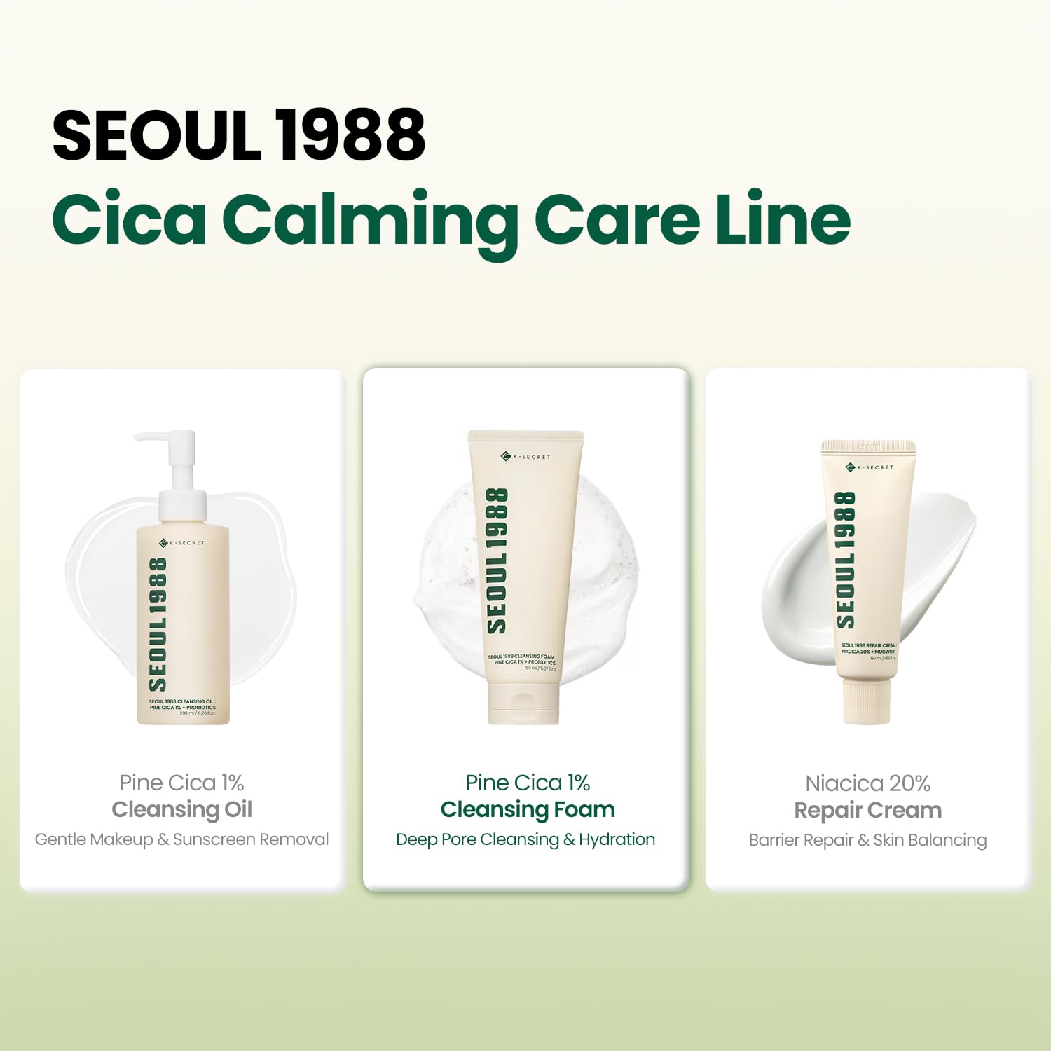 K-SECRET SEOUL1988 Cica Cleansing Foam, Deep Pore Cleanser, 5.07 - K-SECRET