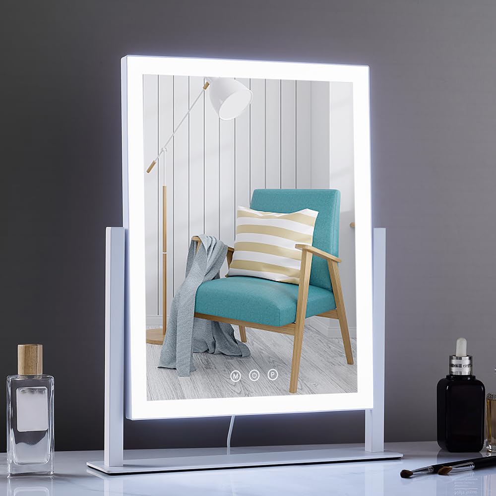 HIEEY Lighted Makeup Mirror, 17.3" x 13" Hollywood Vanity Mirror with Lights, Th - HIEEY Official Product View 7
