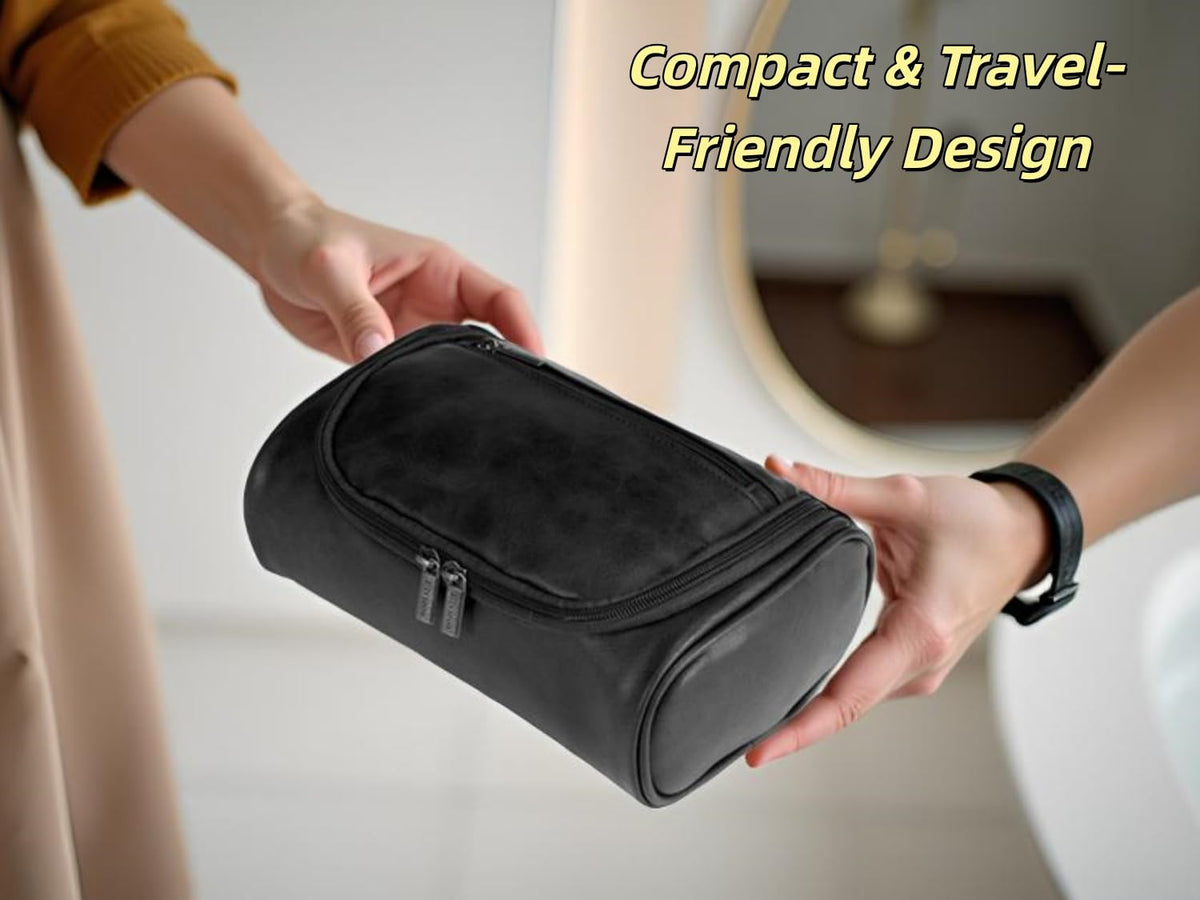 Personalized Small Toiletry Bag for Men Minimalist Travel - Shcnlery Official Imagery - 6