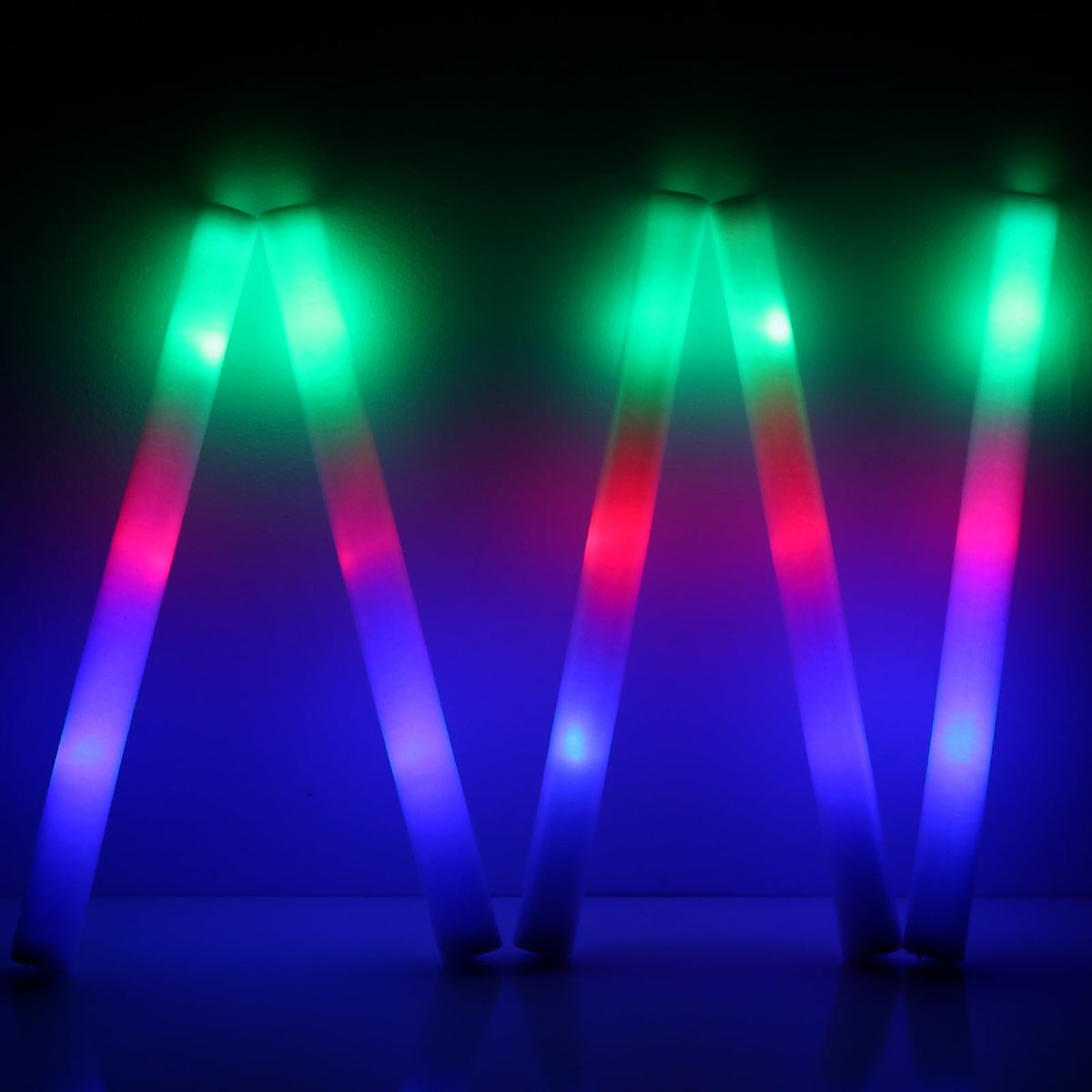 LED Foam Sticks Includes Sign Lights Party Batons Wand for - MR PARTY KING Official Imagery - 3