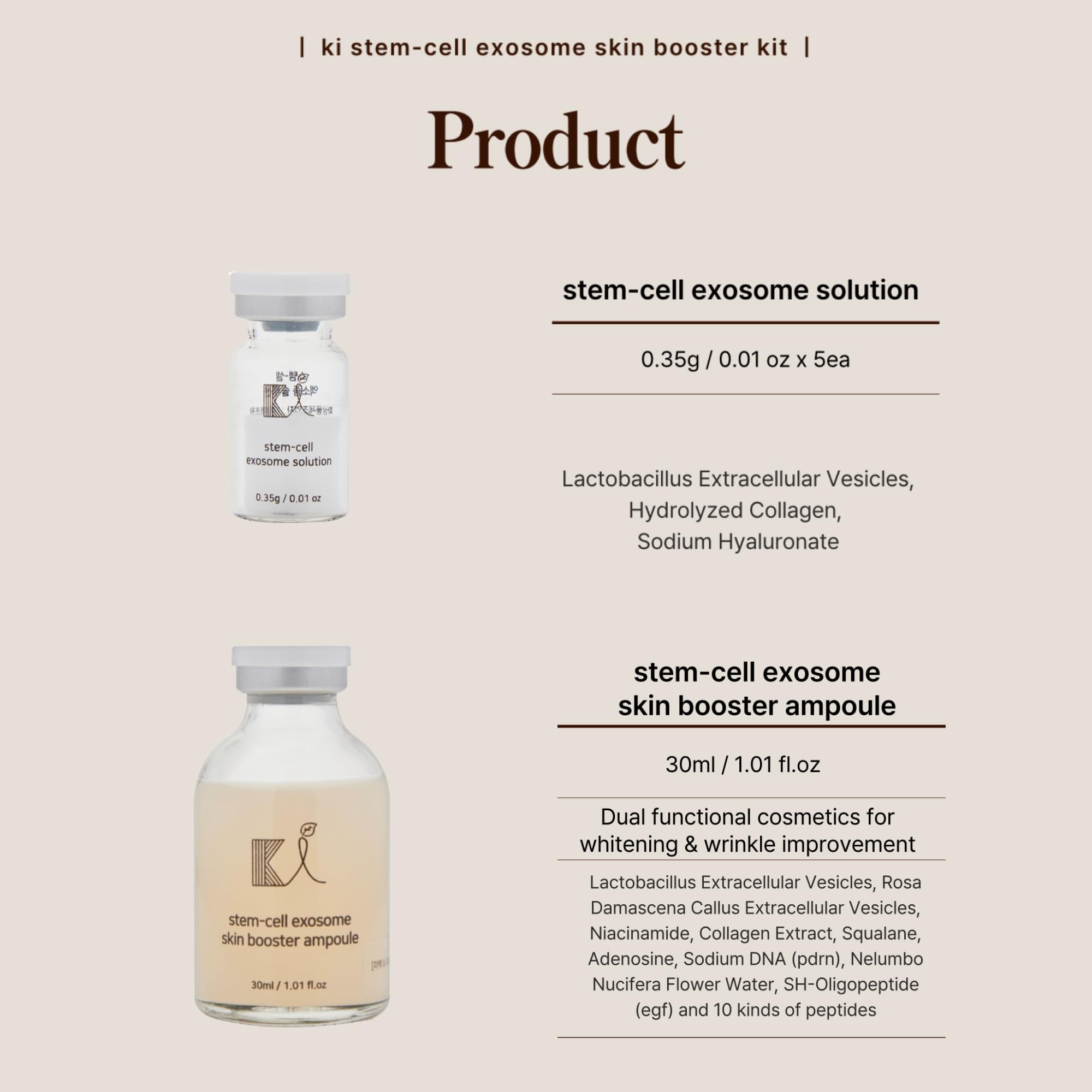 Stem-Cell Exosome Skin Booster Kit Booster Ampoule - ki cosmetics