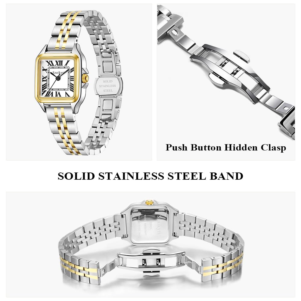 Szaikyri Classic Square Watch for Women Ladies Dress Watch - Szaikyri Official Imagery - 4