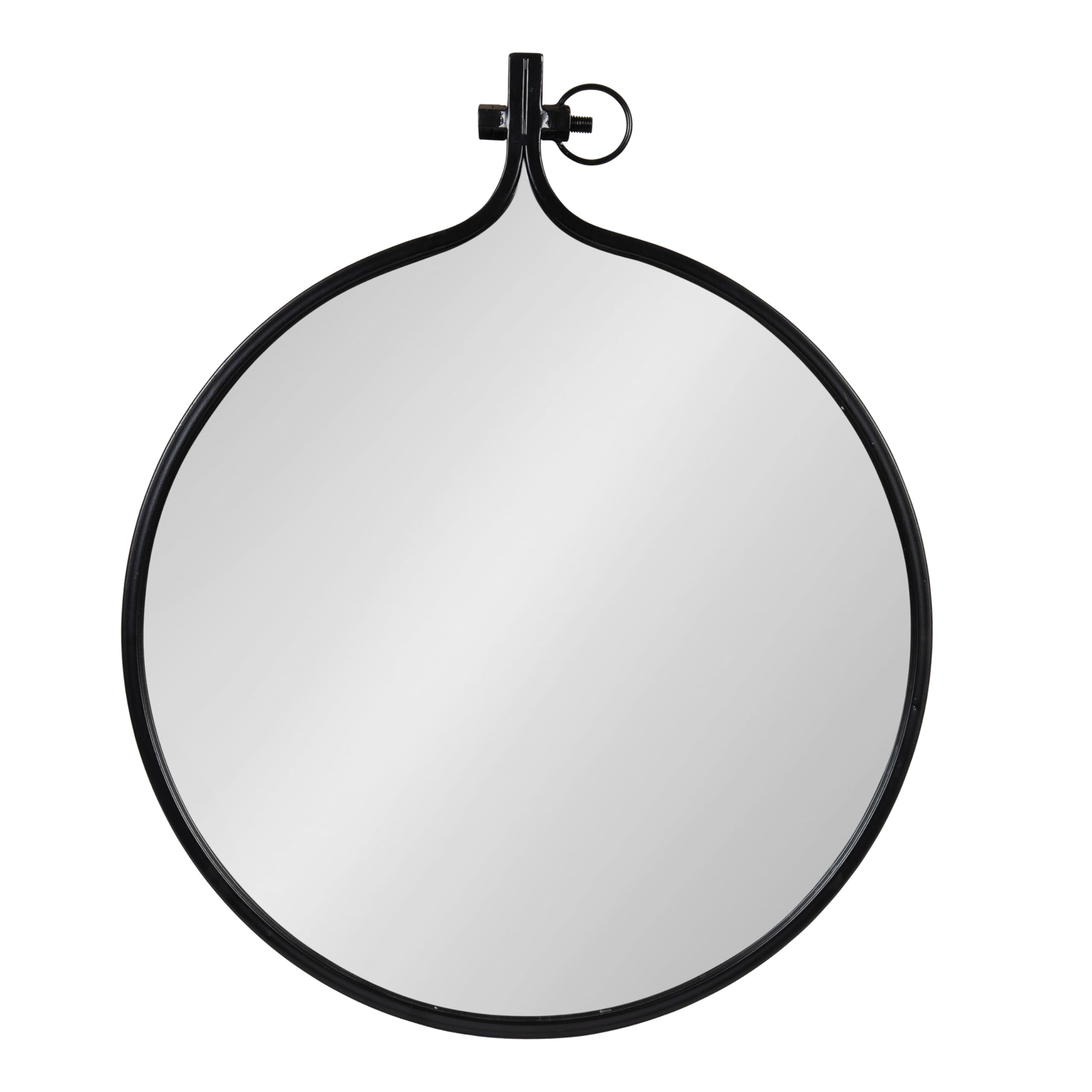 Kate and Laurel Yitro Round Industrial Modern Metal Framed Wall - Product Imagery