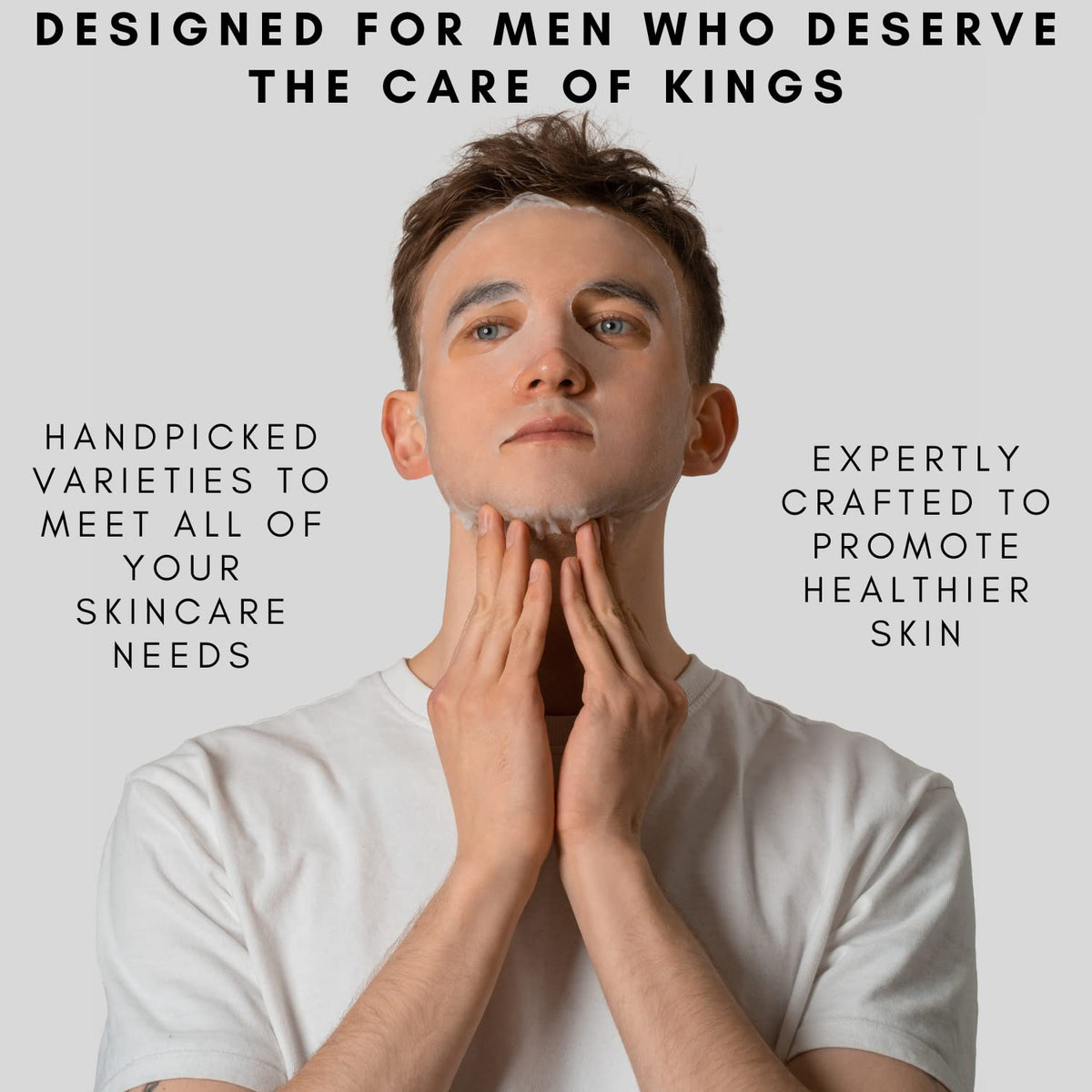 Mens Face Mask Skin Care Kit - Kings Care Official Imagery - 5