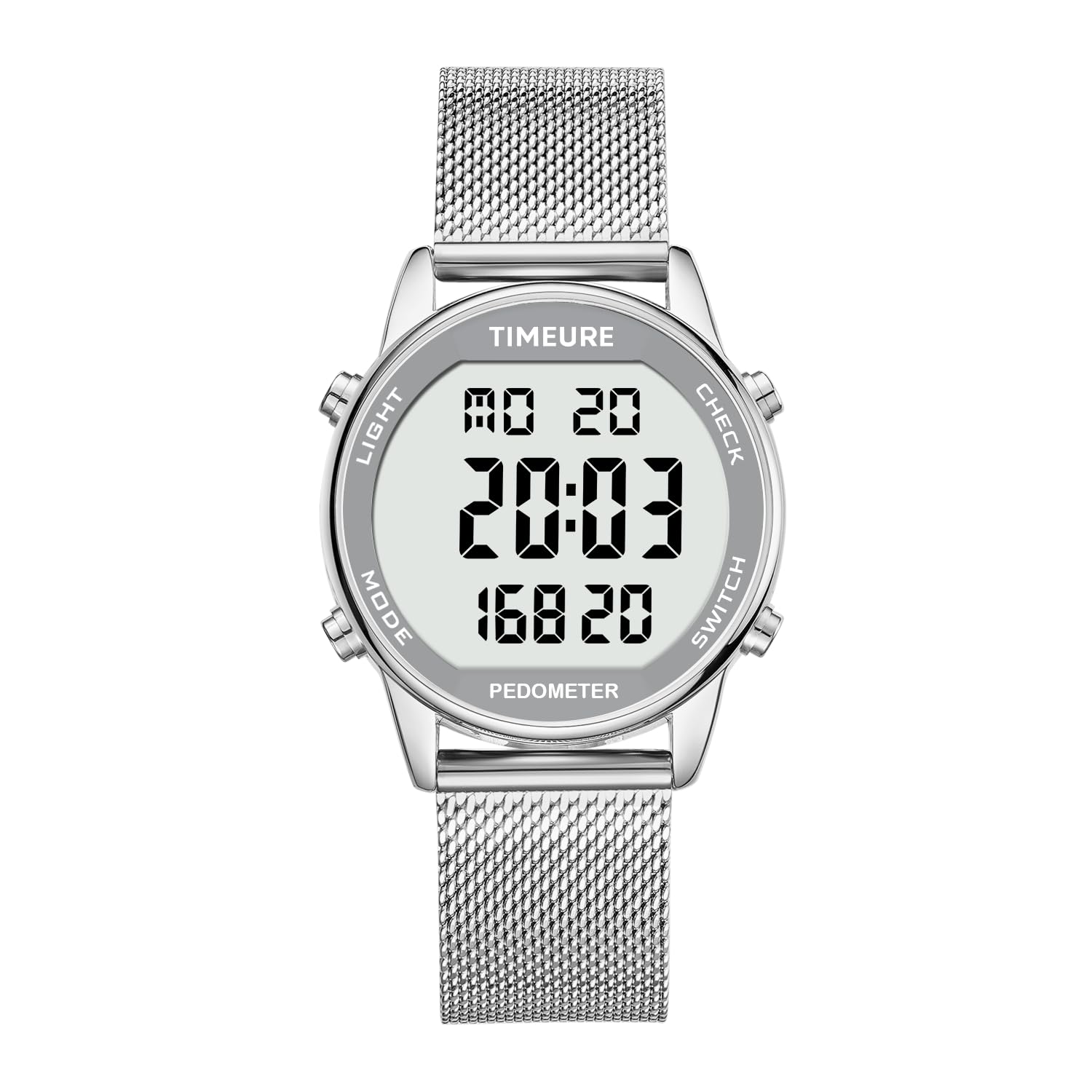 TIMEURE Pedometer Watch Women | Step Counter, No App Needed